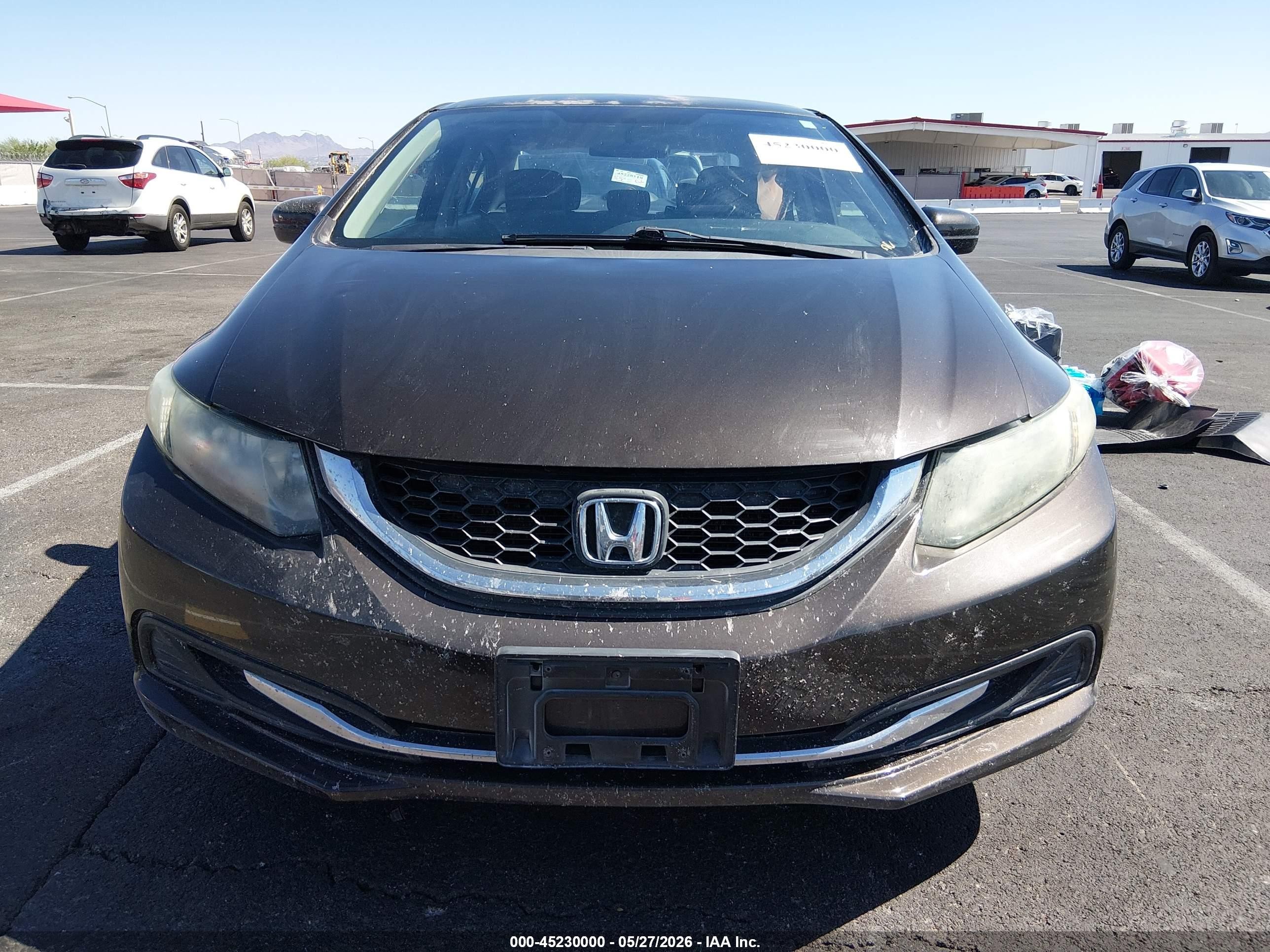 2014 Honda Civic Lx Brown vin: 2HGFB2F5XEH523209