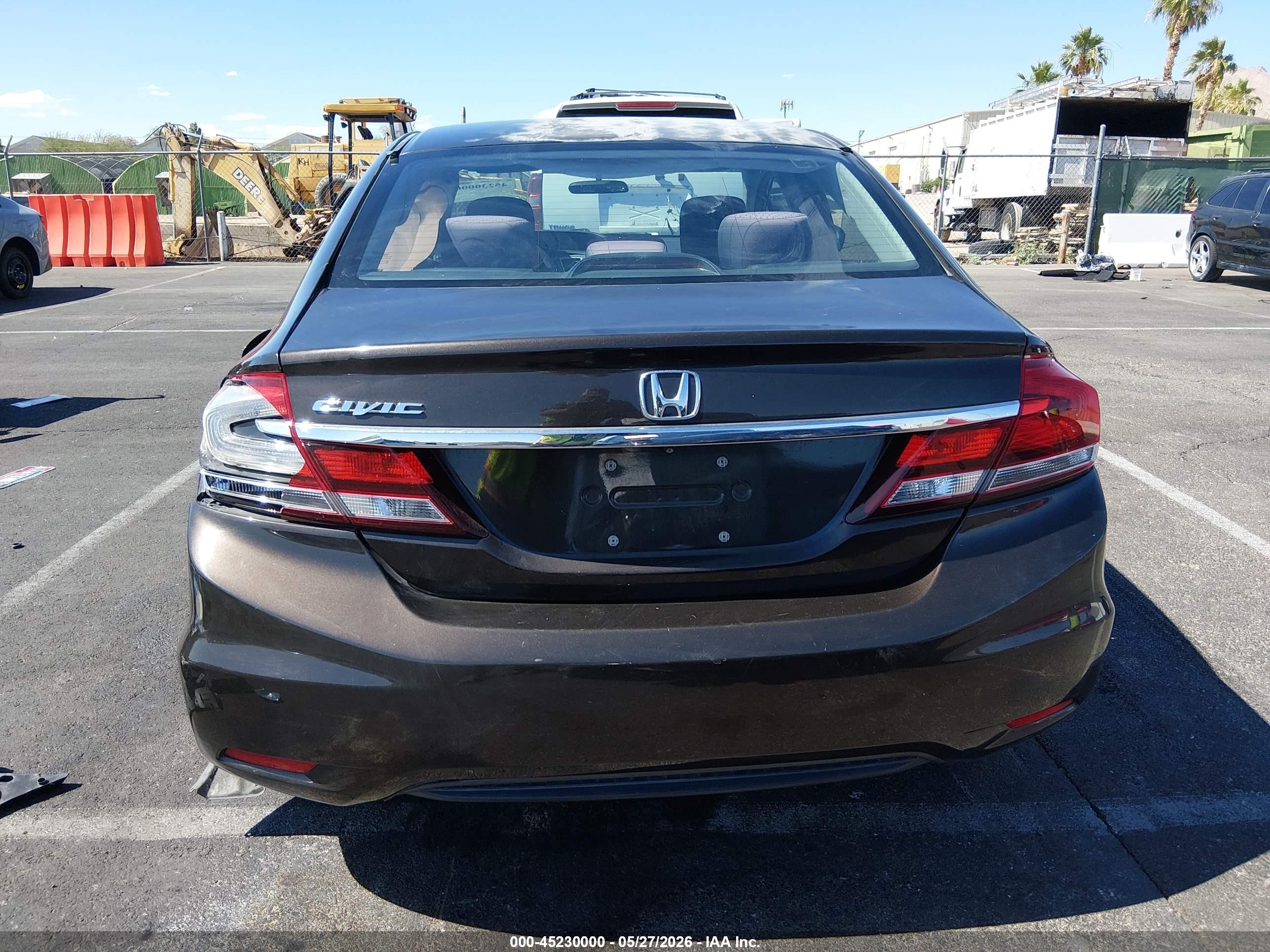 2014 Honda Civic Lx Brown vin: 2HGFB2F5XEH523209