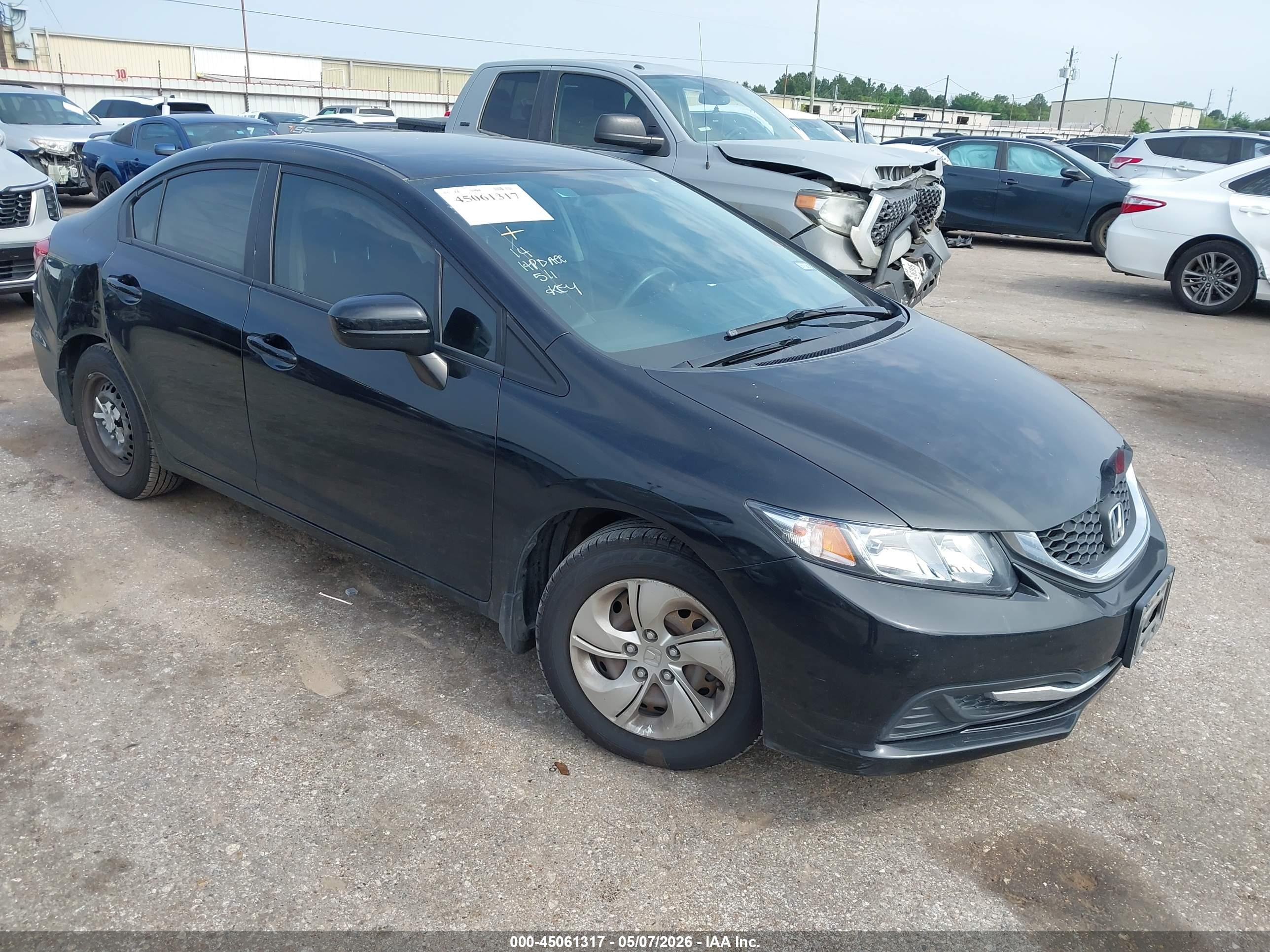 2014 Honda Civic Lx Черный vin: 2HGFB2F5XEH529057