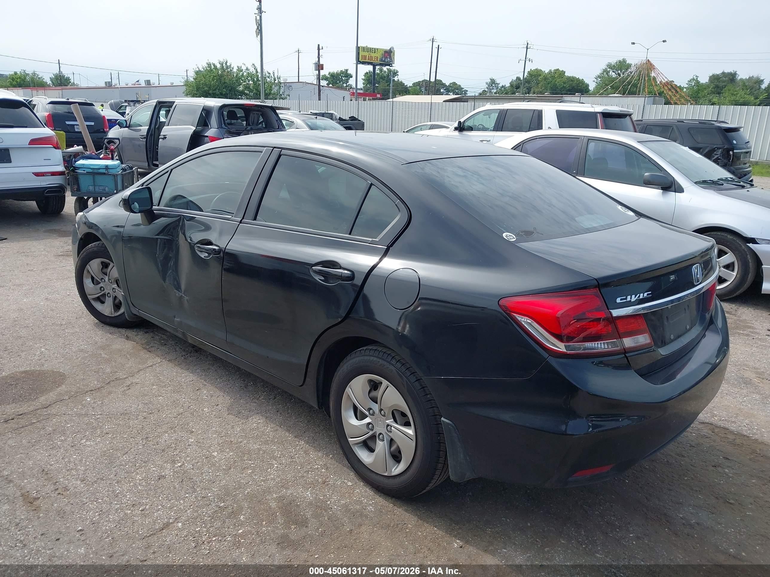 2014 Honda Civic Lx Черный vin: 2HGFB2F5XEH529057
