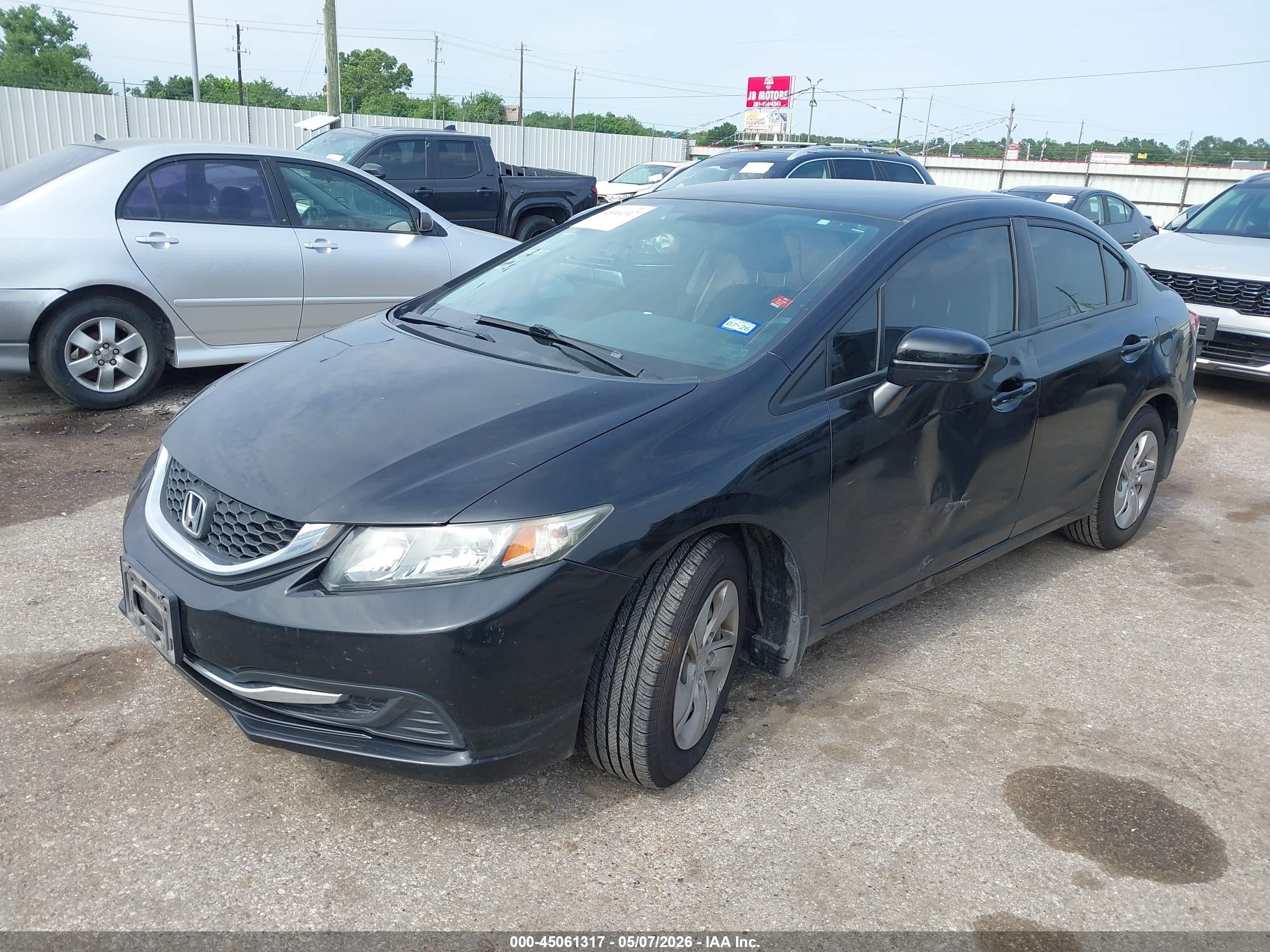 2014 Honda Civic Lx Черный vin: 2HGFB2F5XEH529057