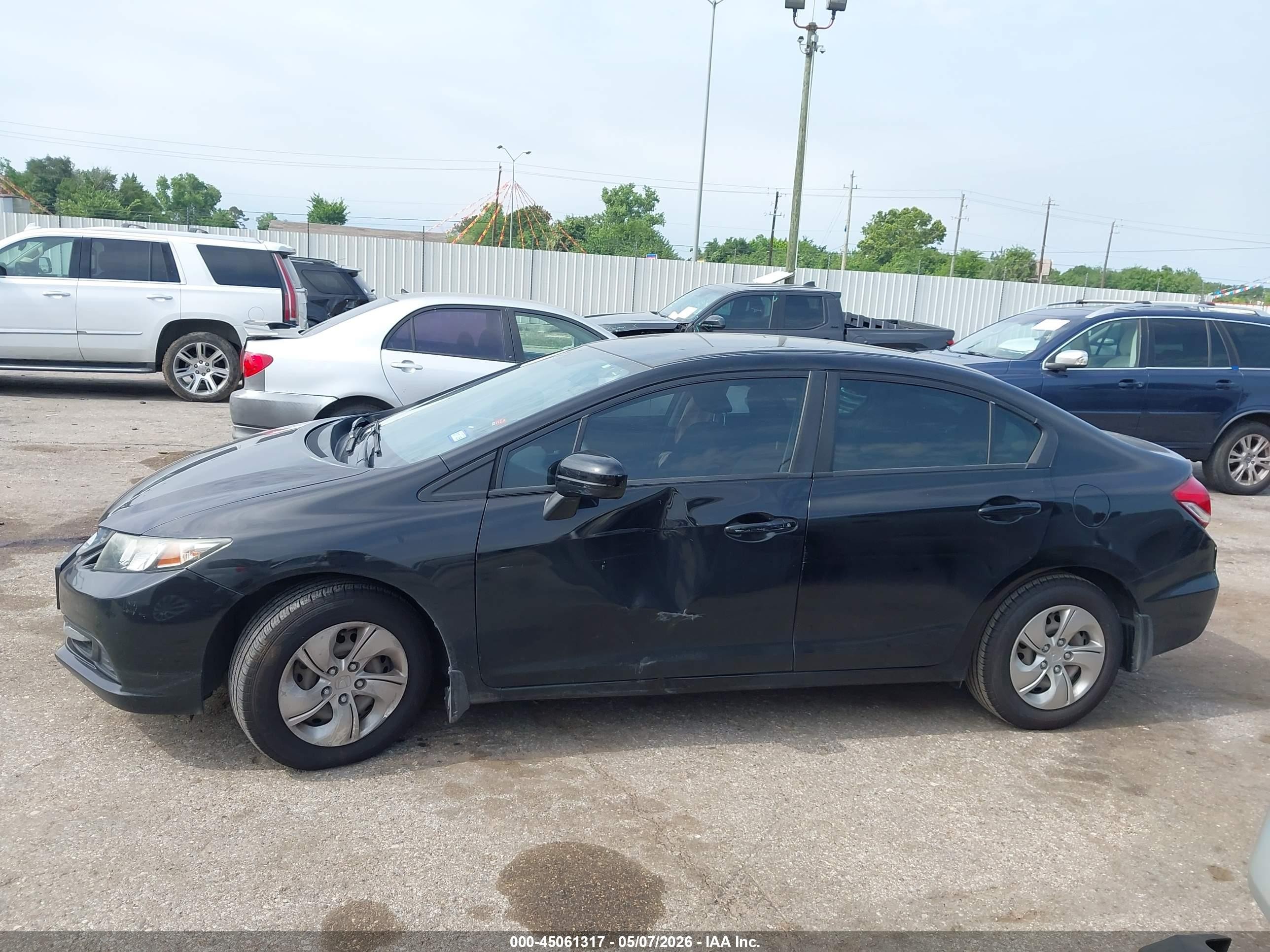 2014 Honda Civic Lx Черный vin: 2HGFB2F5XEH529057