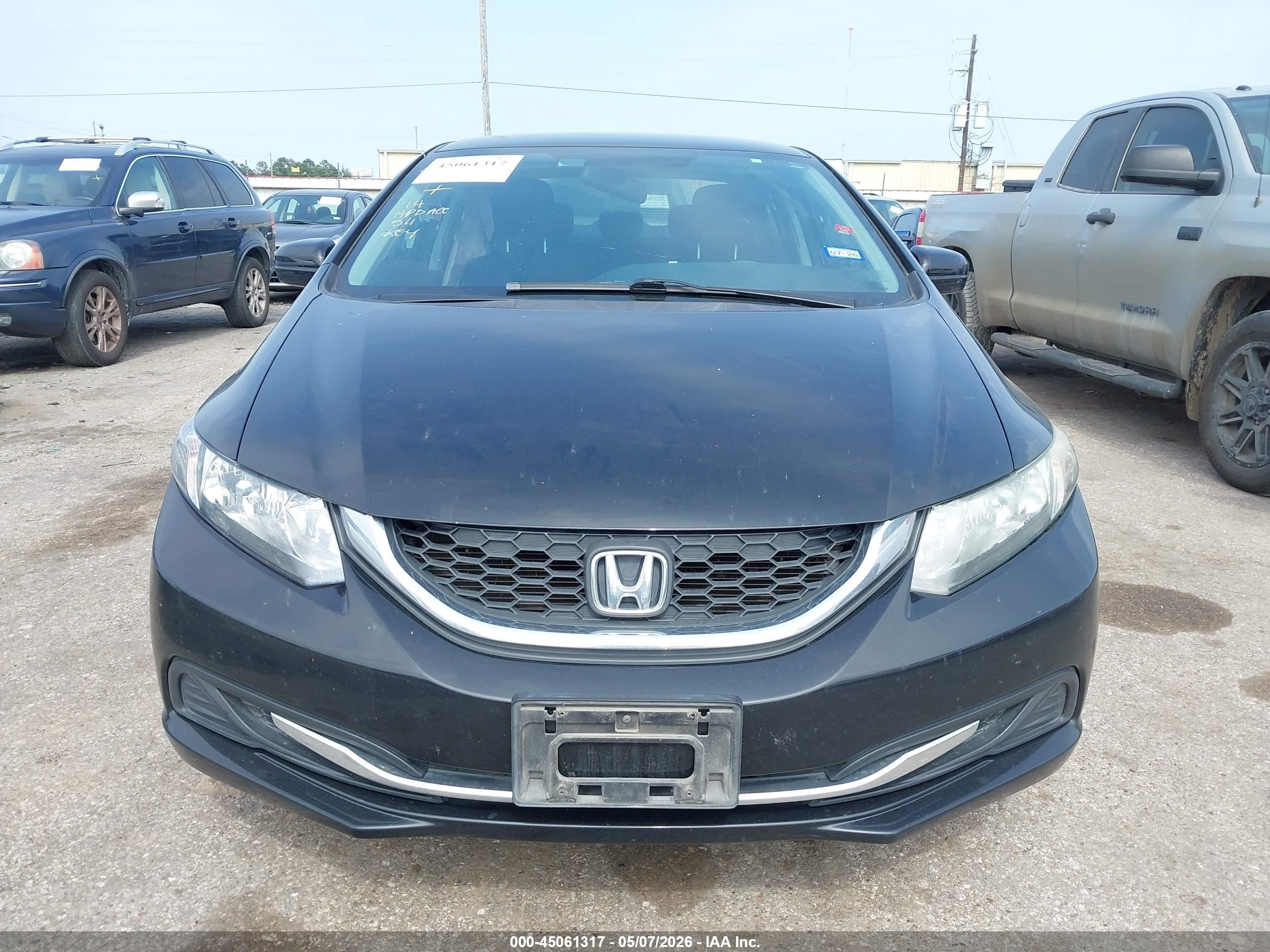 2014 Honda Civic Lx Черный vin: 2HGFB2F5XEH529057
