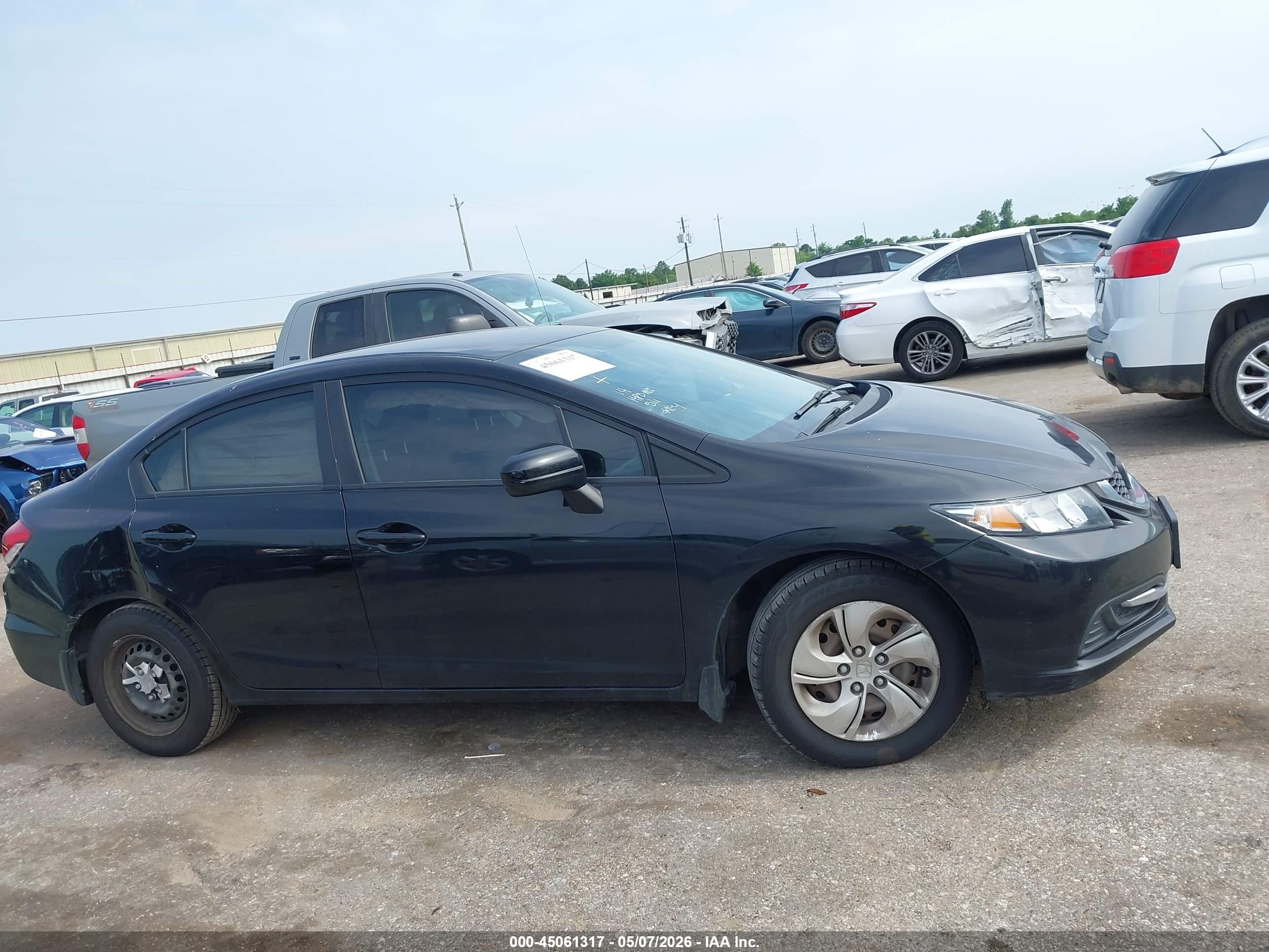 2014 Honda Civic Lx Черный vin: 2HGFB2F5XEH529057