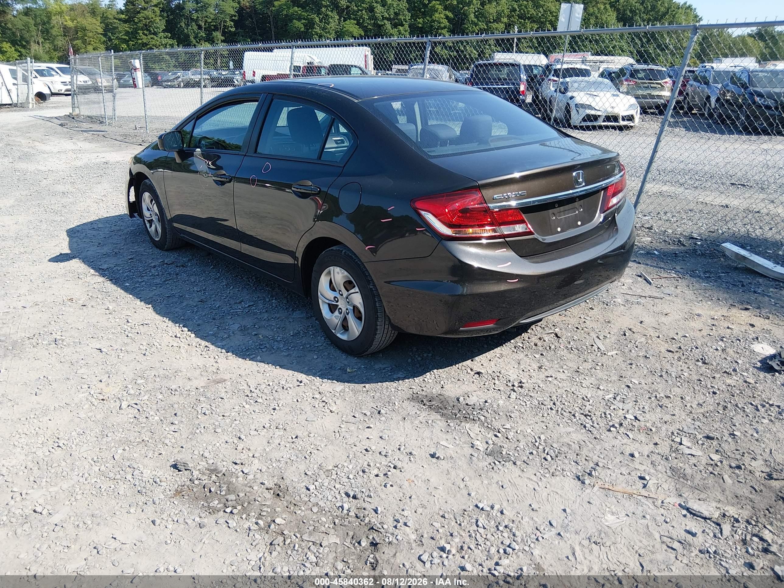 2014 Honda Civic Lx Gray vin: 2HGFB2F5XEH537191