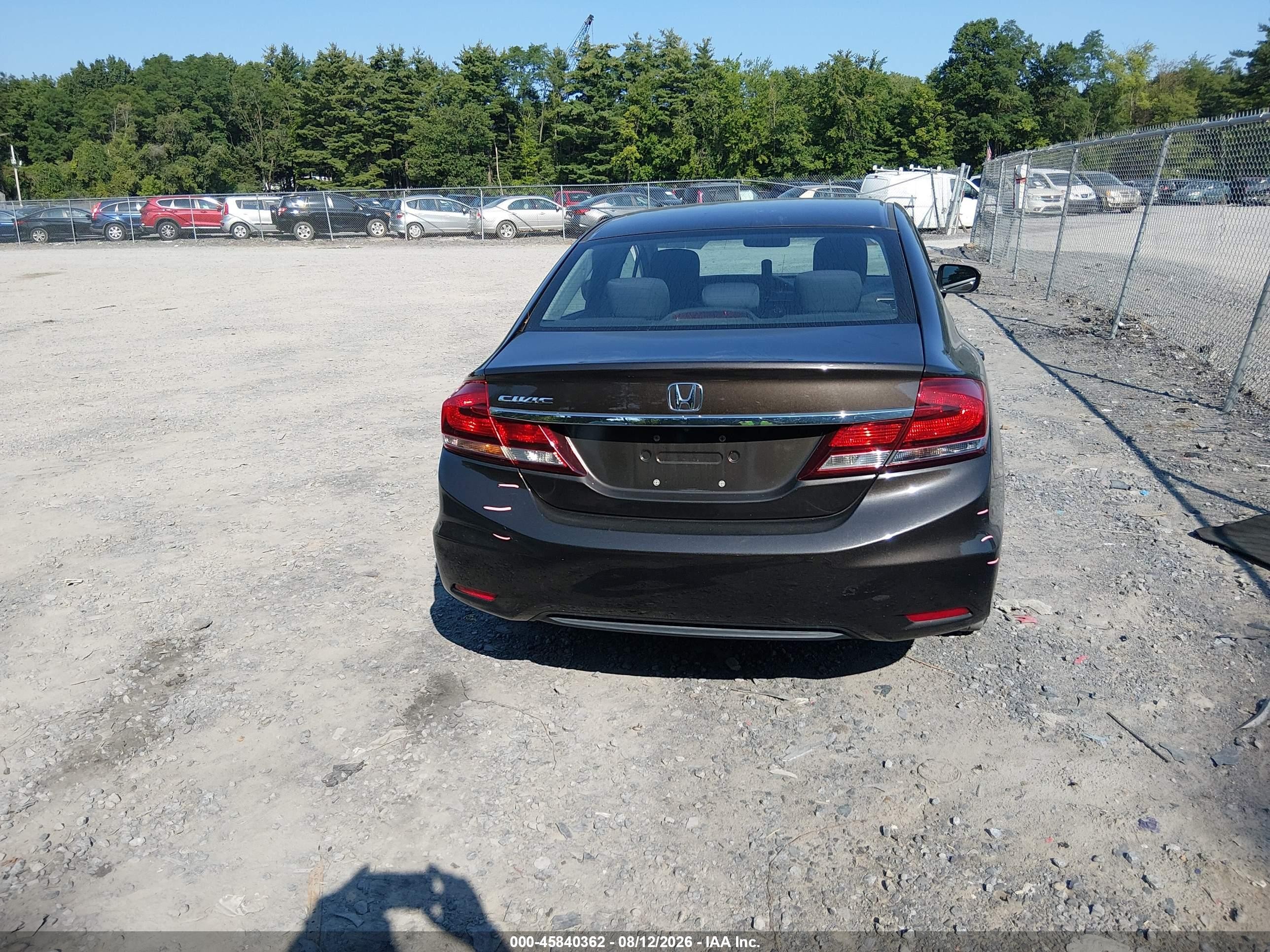 2014 Honda Civic Lx Gray vin: 2HGFB2F5XEH537191