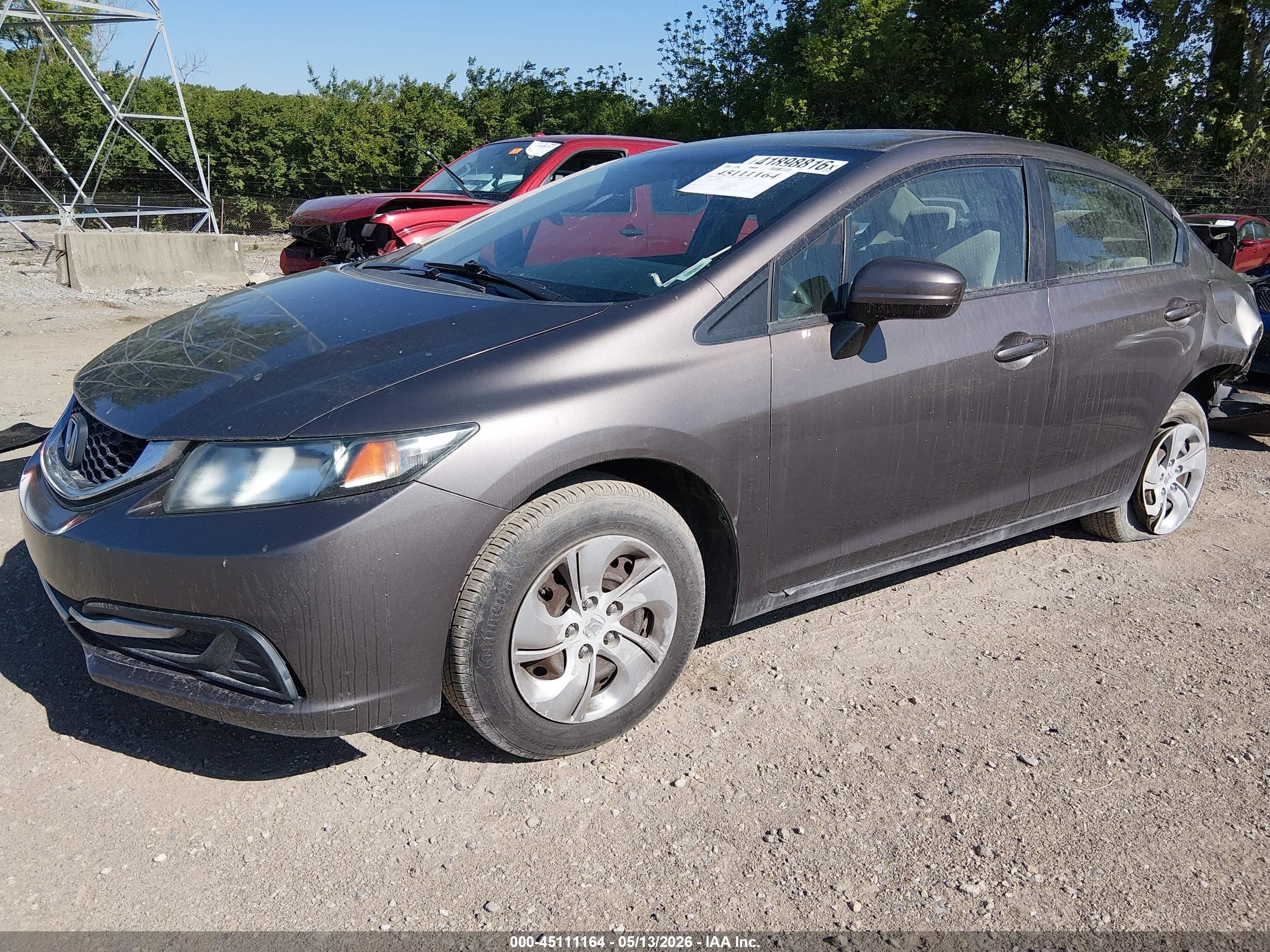 2014 Honda Civic Lx Champagne vin: 2HGFB2F5XEH539071
