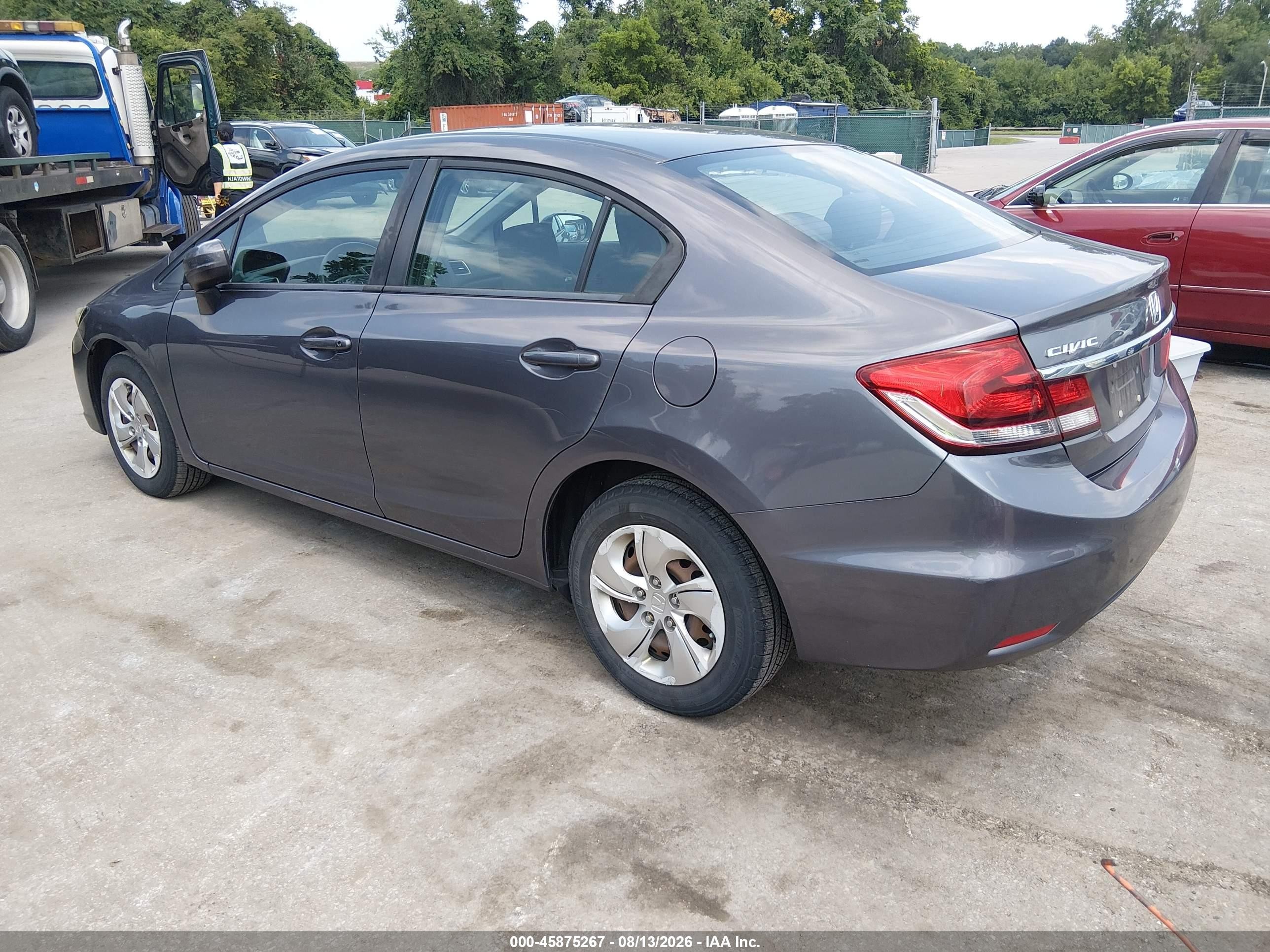 2014 Honda Civic Lx Серый vin: 2HGFB2F5XEH546747