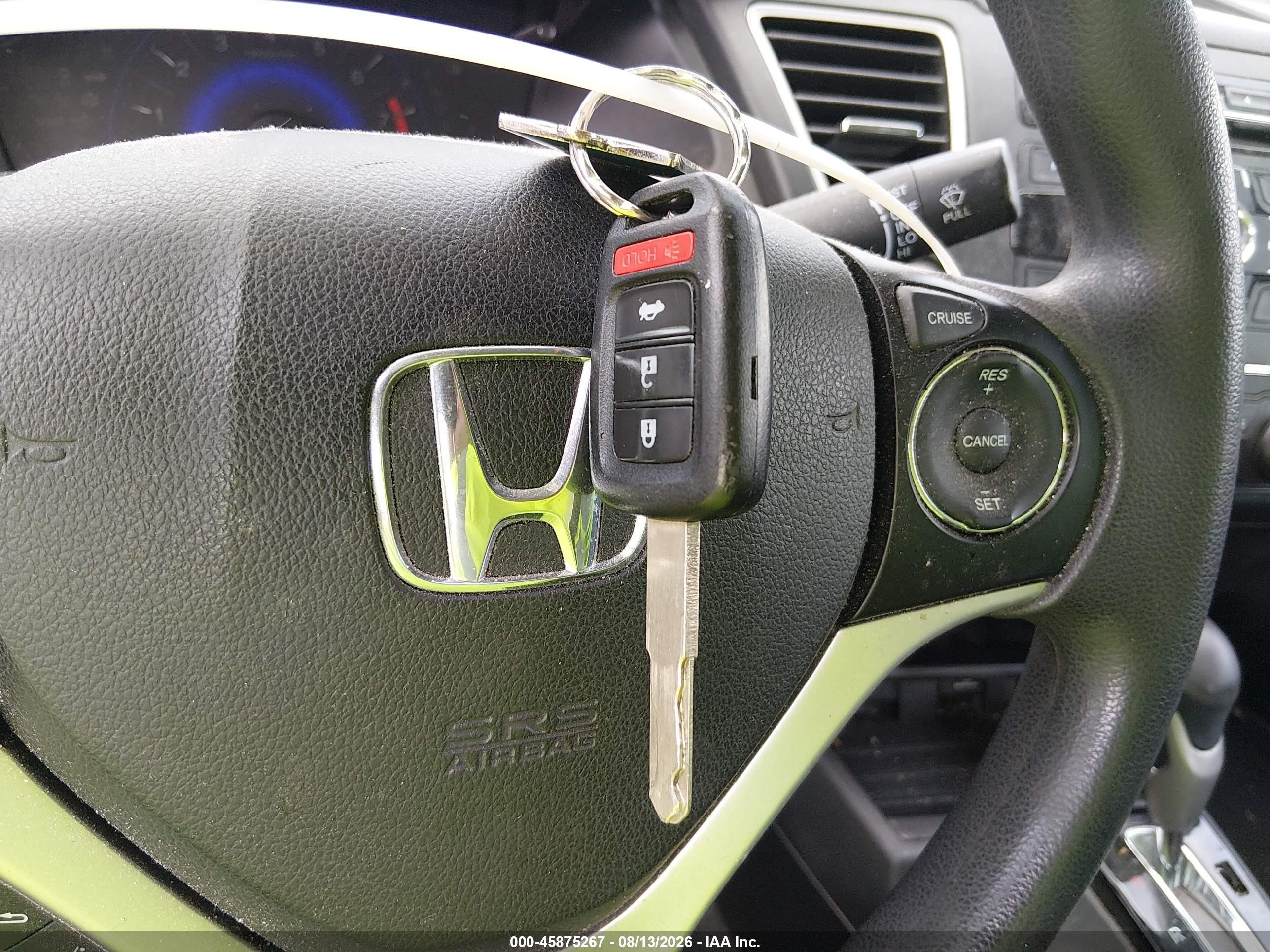 2014 Honda Civic Lx Серый vin: 2HGFB2F5XEH546747