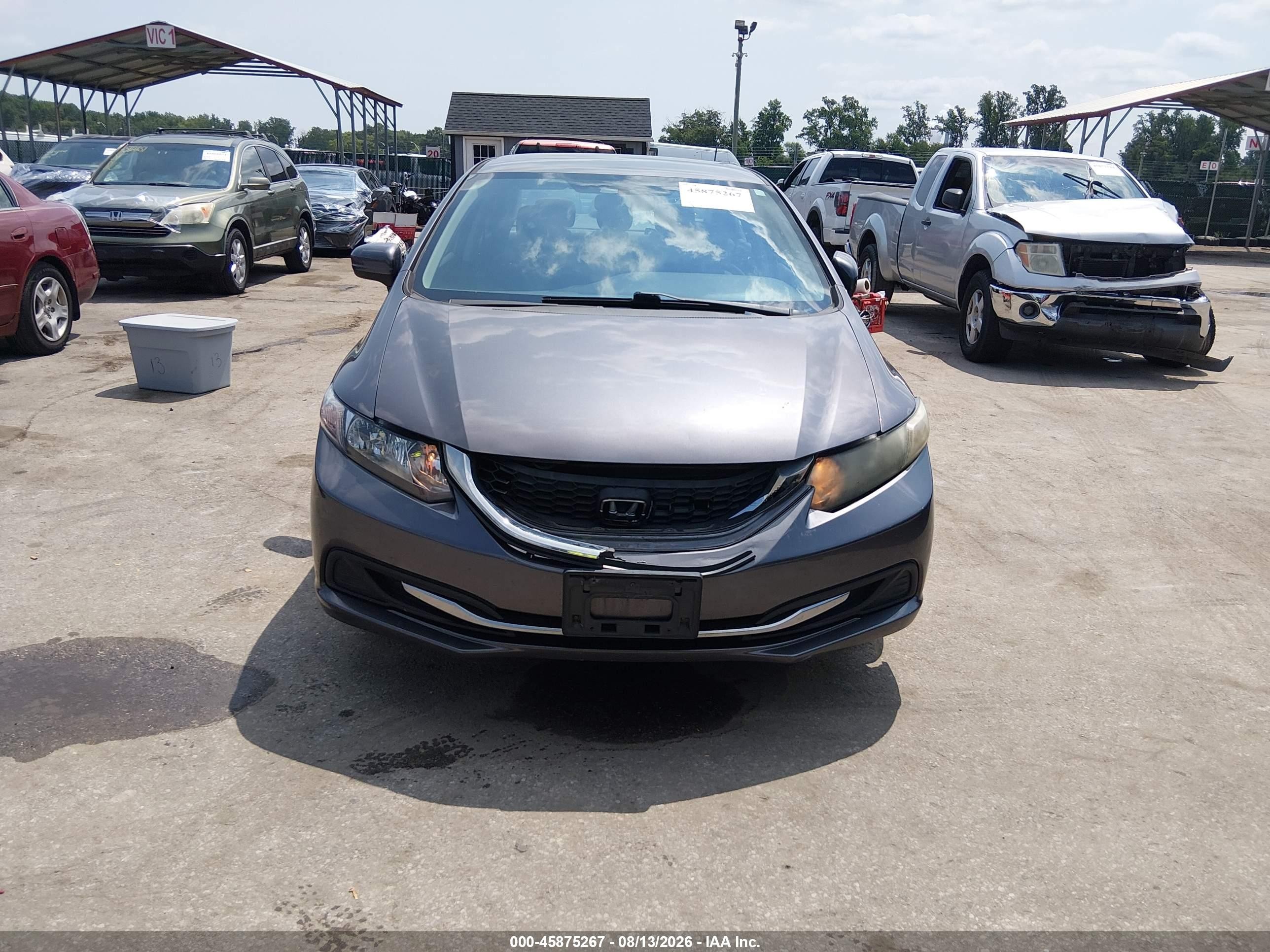 2014 Honda Civic Lx Серый vin: 2HGFB2F5XEH546747