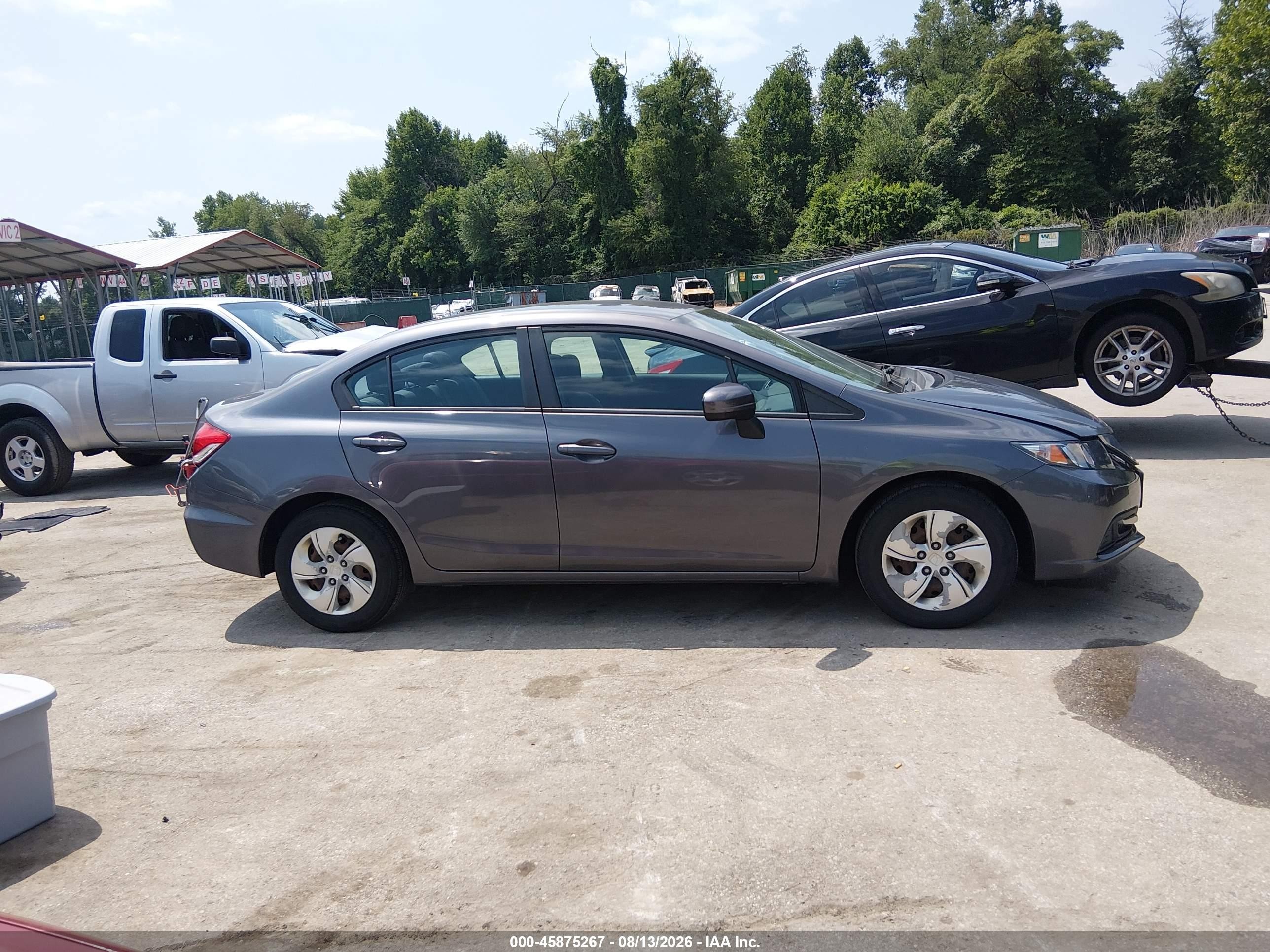 2014 Honda Civic Lx Серый vin: 2HGFB2F5XEH546747