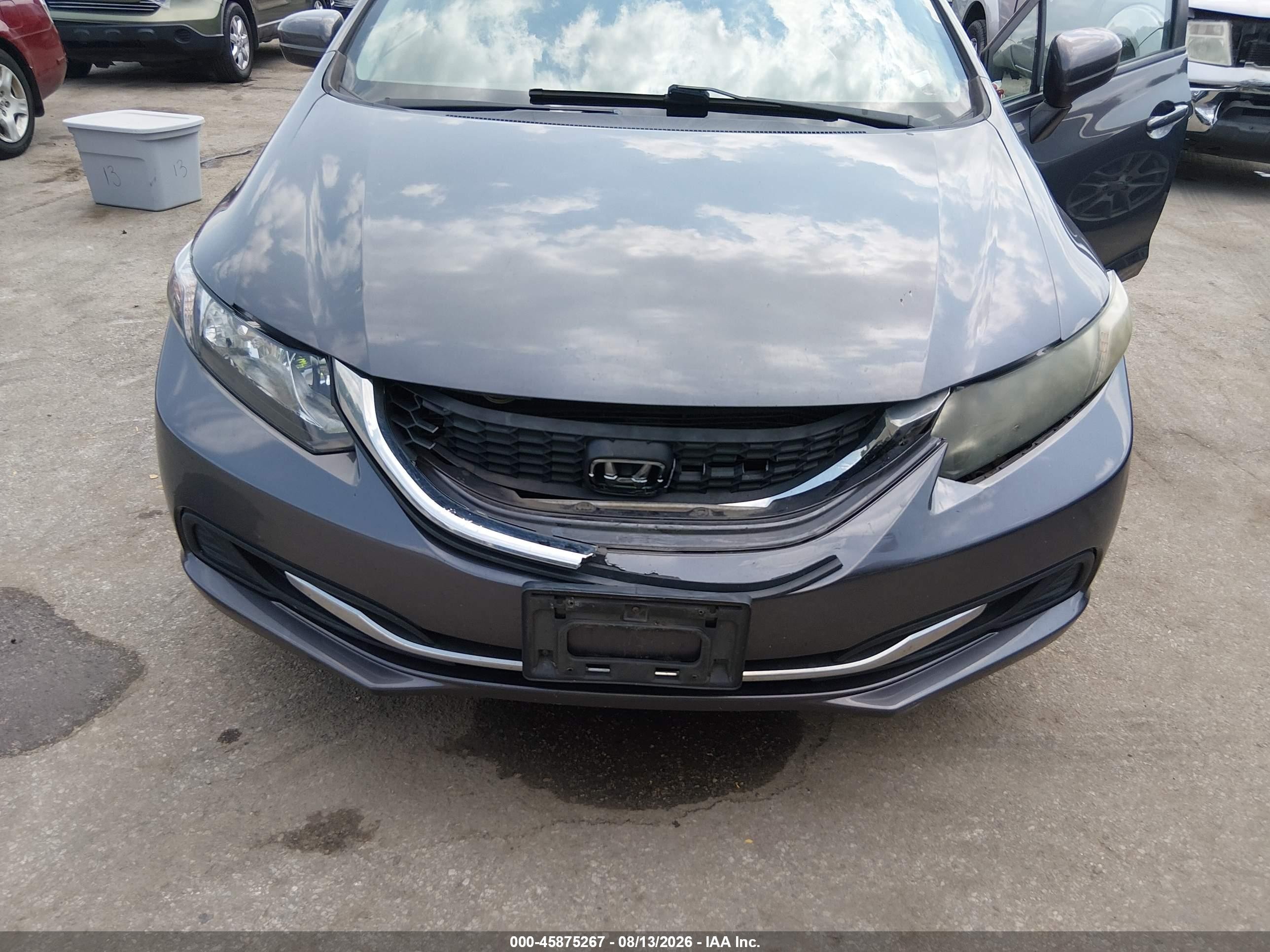 2014 Honda Civic Lx Серый vin: 2HGFB2F5XEH546747