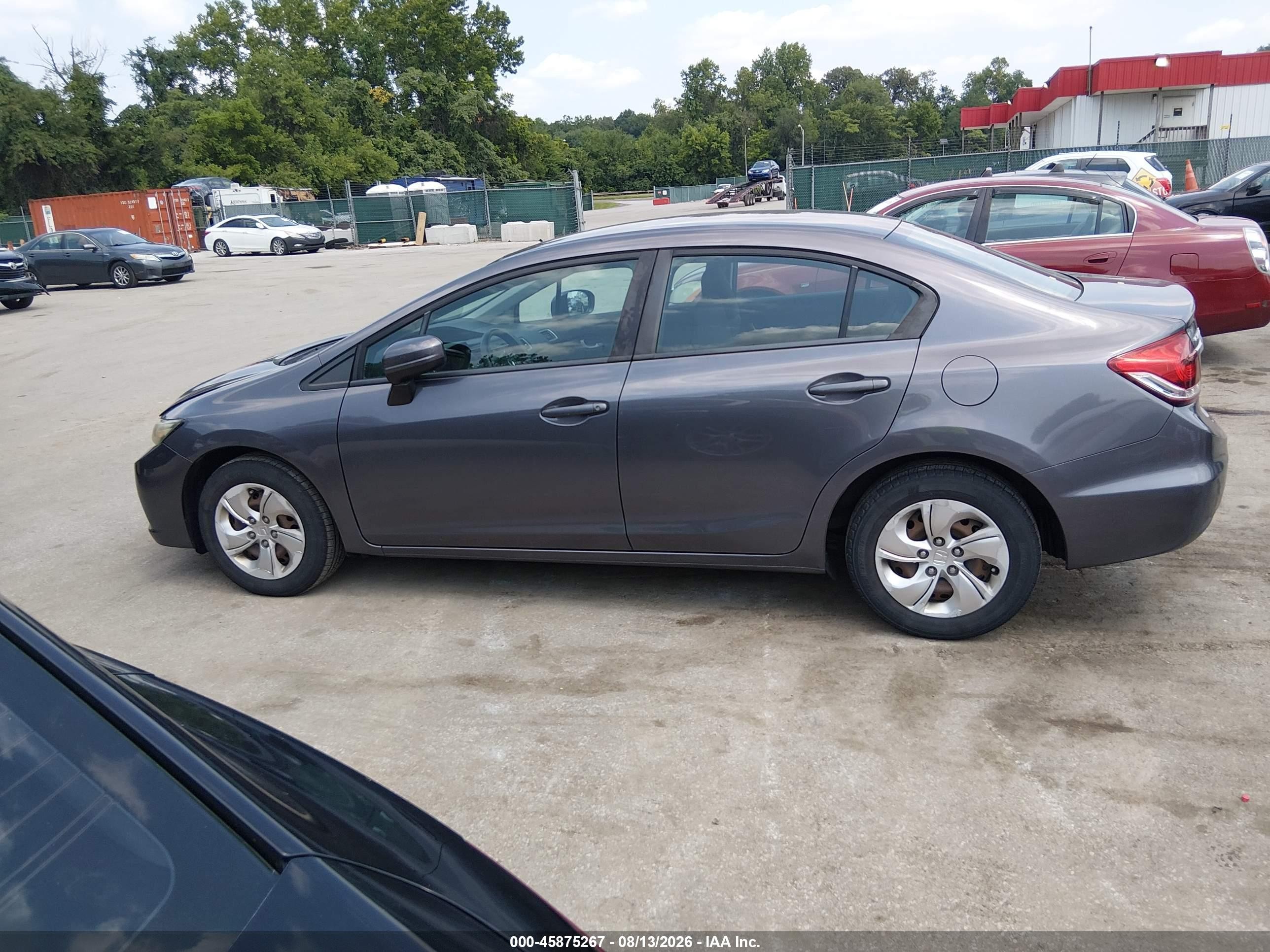 2014 Honda Civic Lx Серый vin: 2HGFB2F5XEH546747