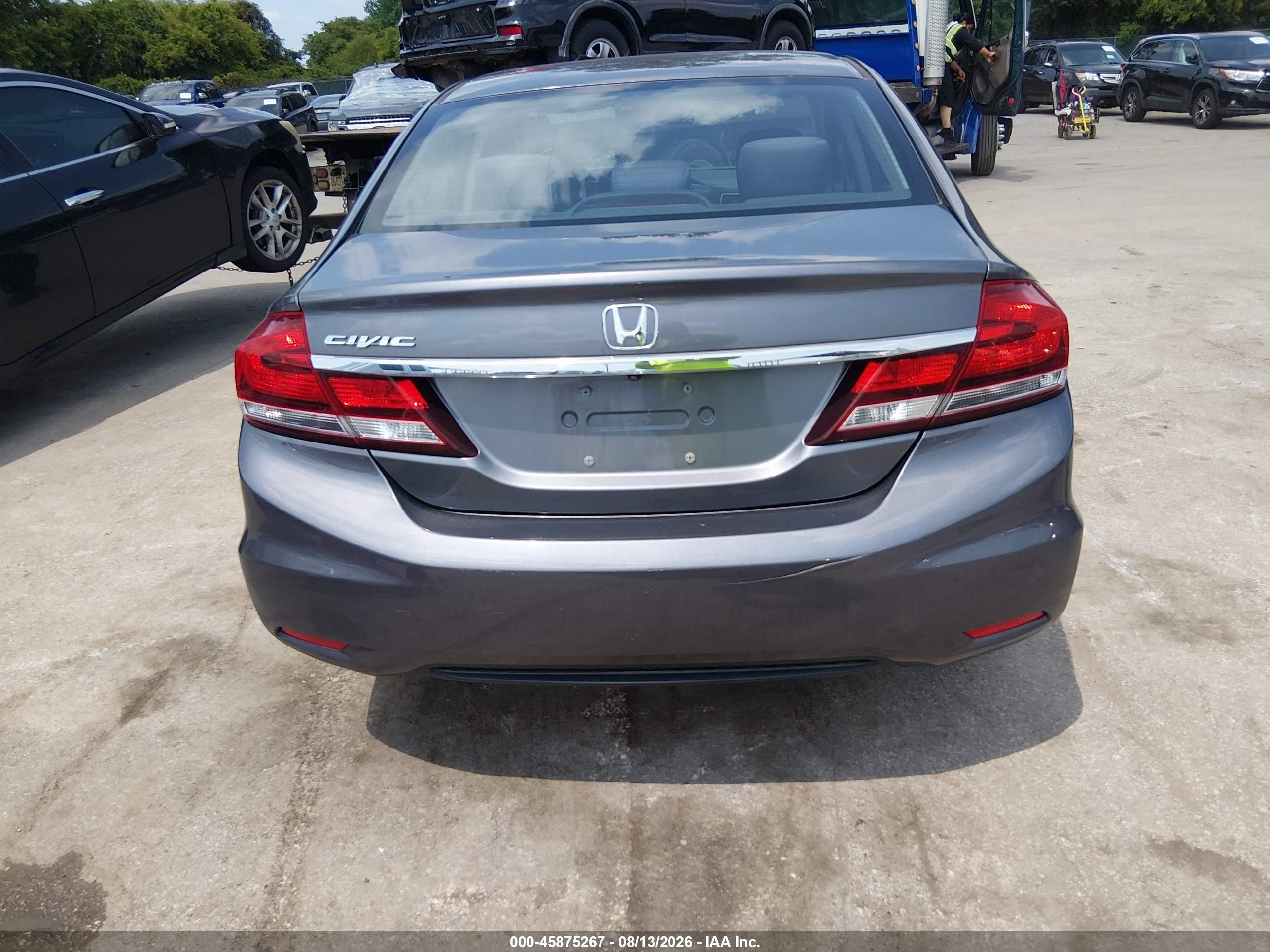 2014 Honda Civic Lx Серый vin: 2HGFB2F5XEH546747