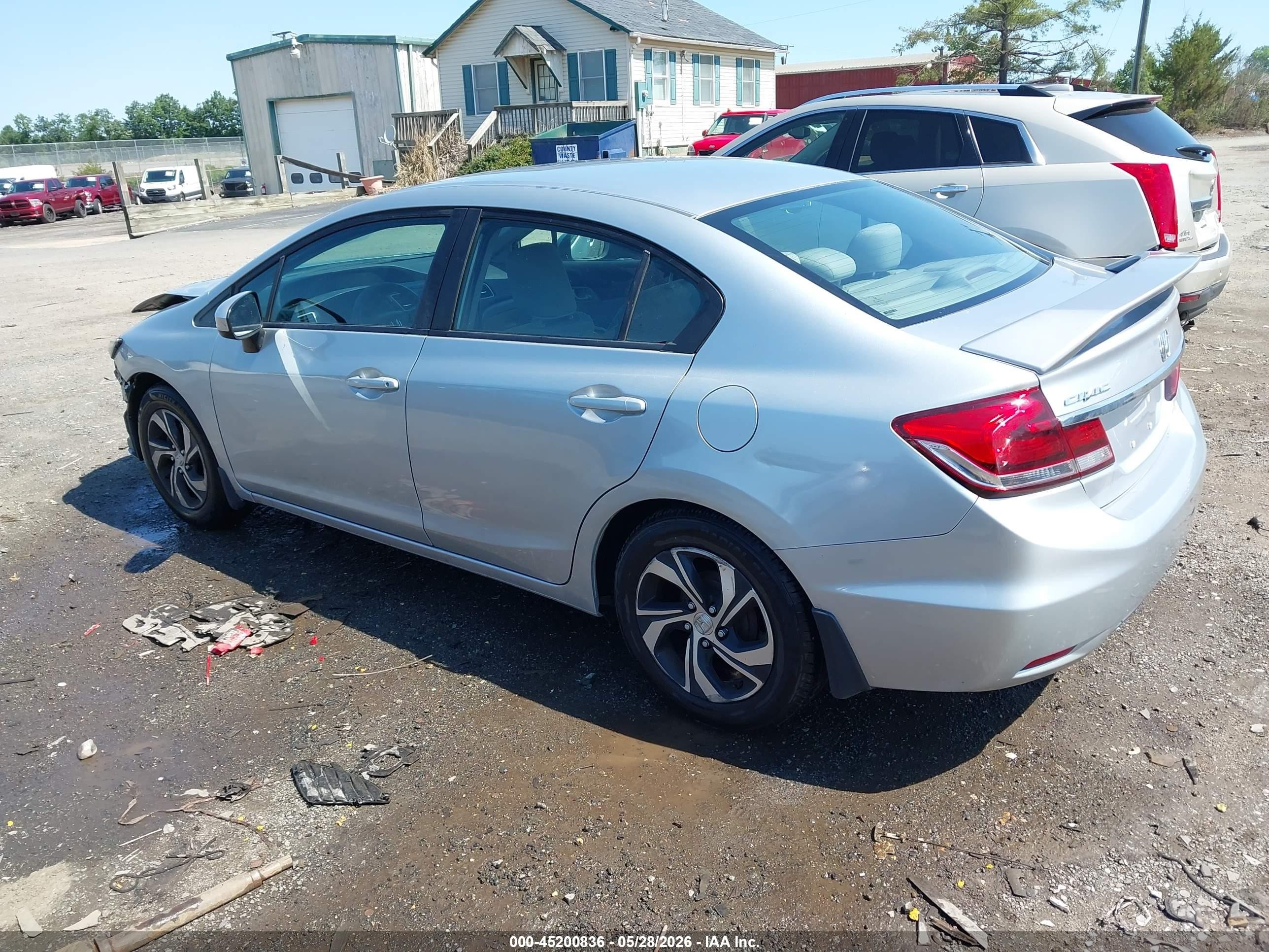 2014 Honda Civic Lx Silver vin: 2HGFB2F5XEH547607
