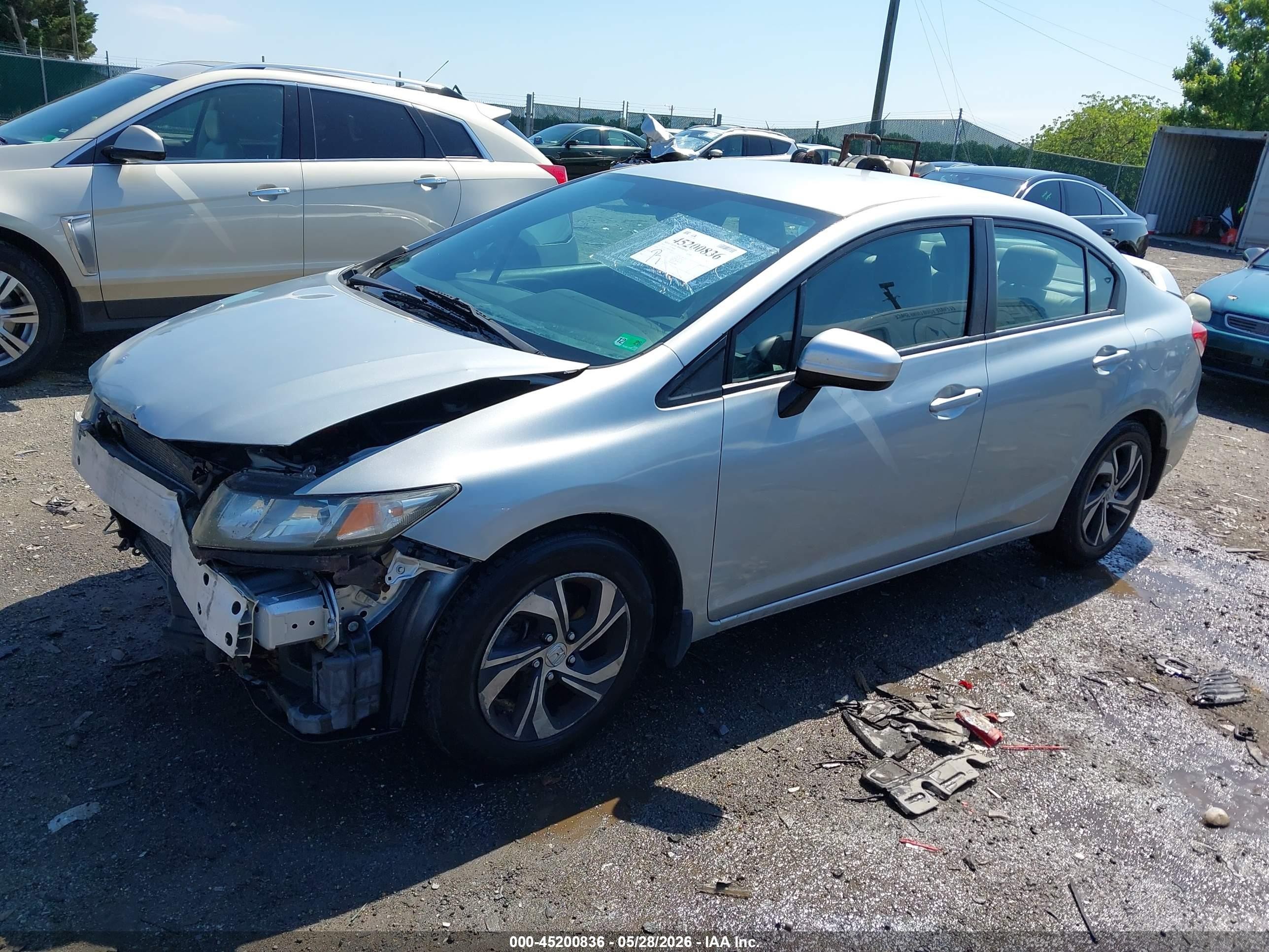 2014 Honda Civic Lx Silver vin: 2HGFB2F5XEH547607