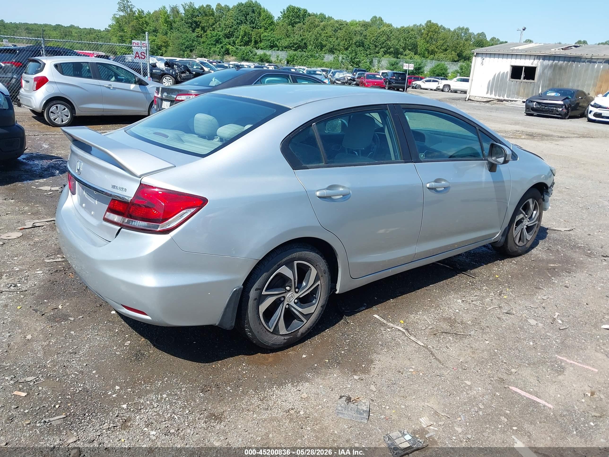 2014 Honda Civic Lx Silver vin: 2HGFB2F5XEH547607