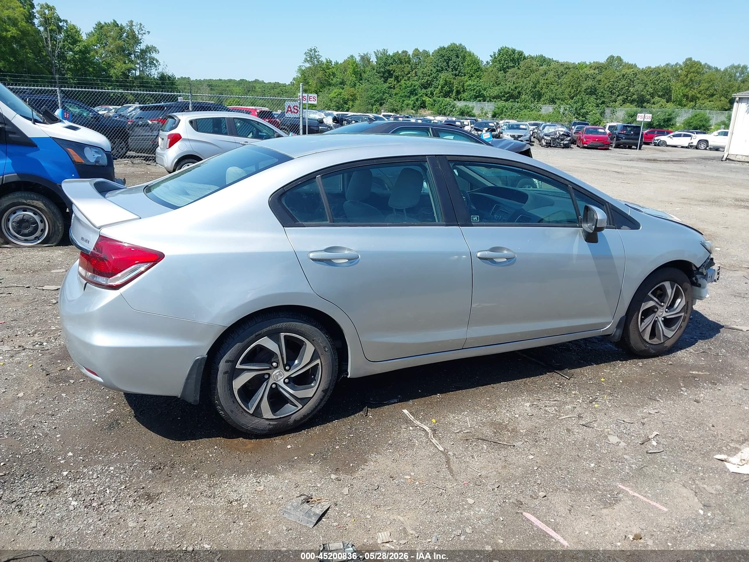 2014 Honda Civic Lx Silver vin: 2HGFB2F5XEH547607
