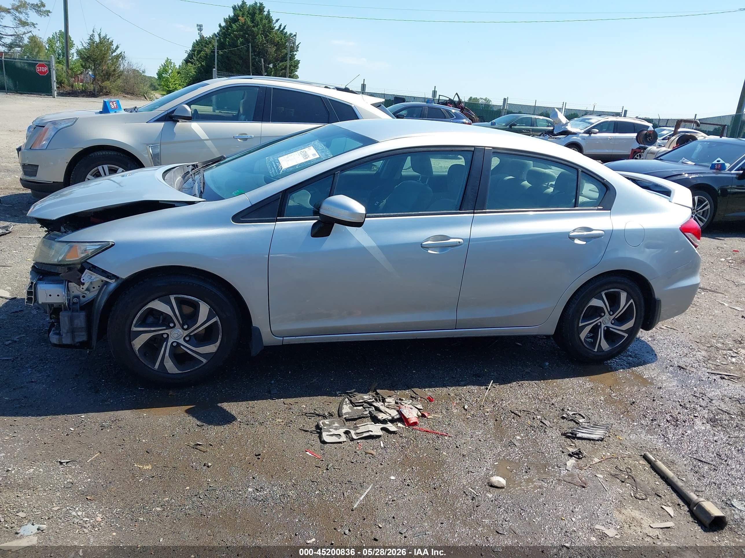 2014 Honda Civic Lx Silver vin: 2HGFB2F5XEH547607