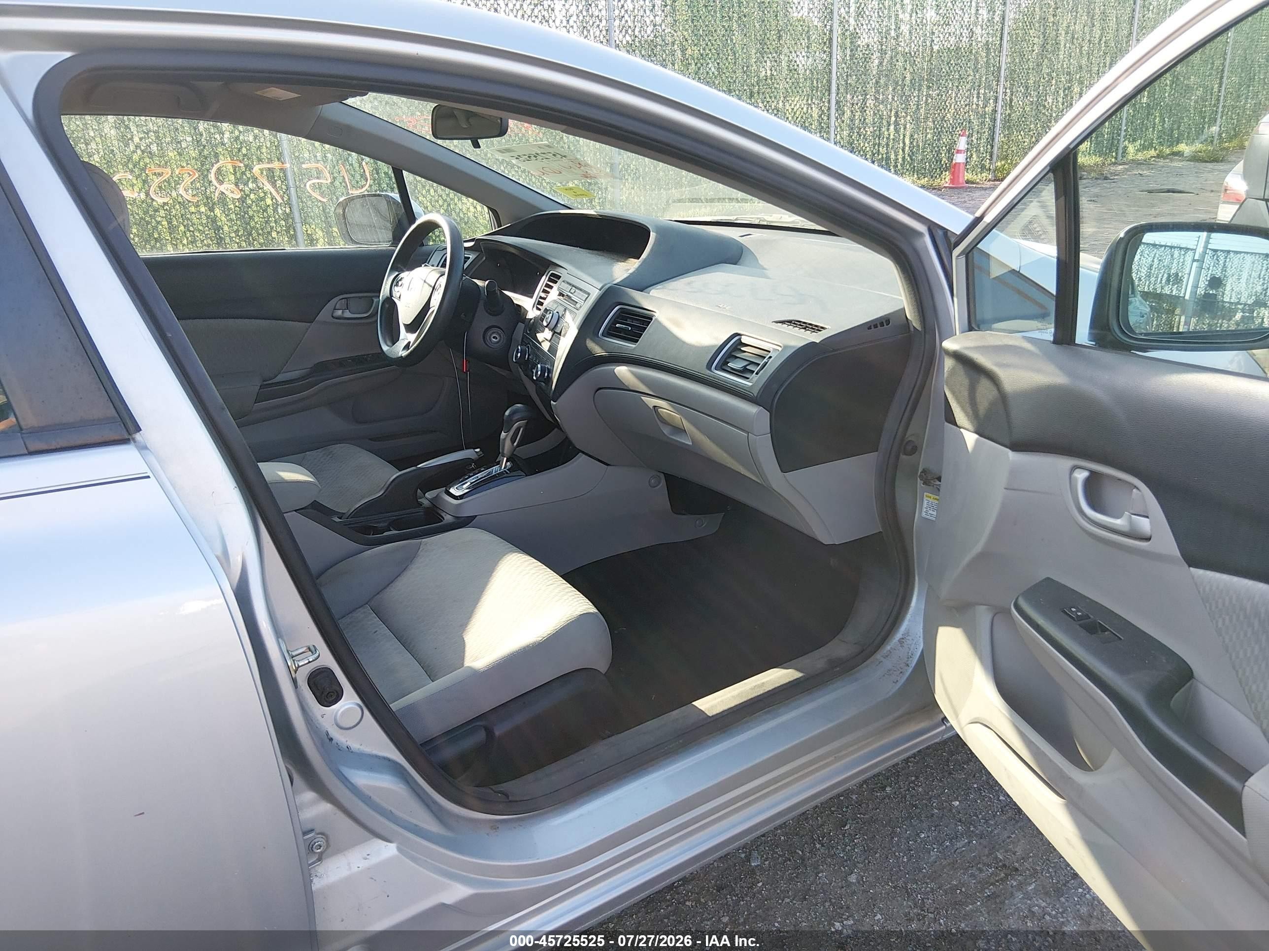 2014 Honda Civic Lx Gray vin: 2HGFB2F5XEH551124