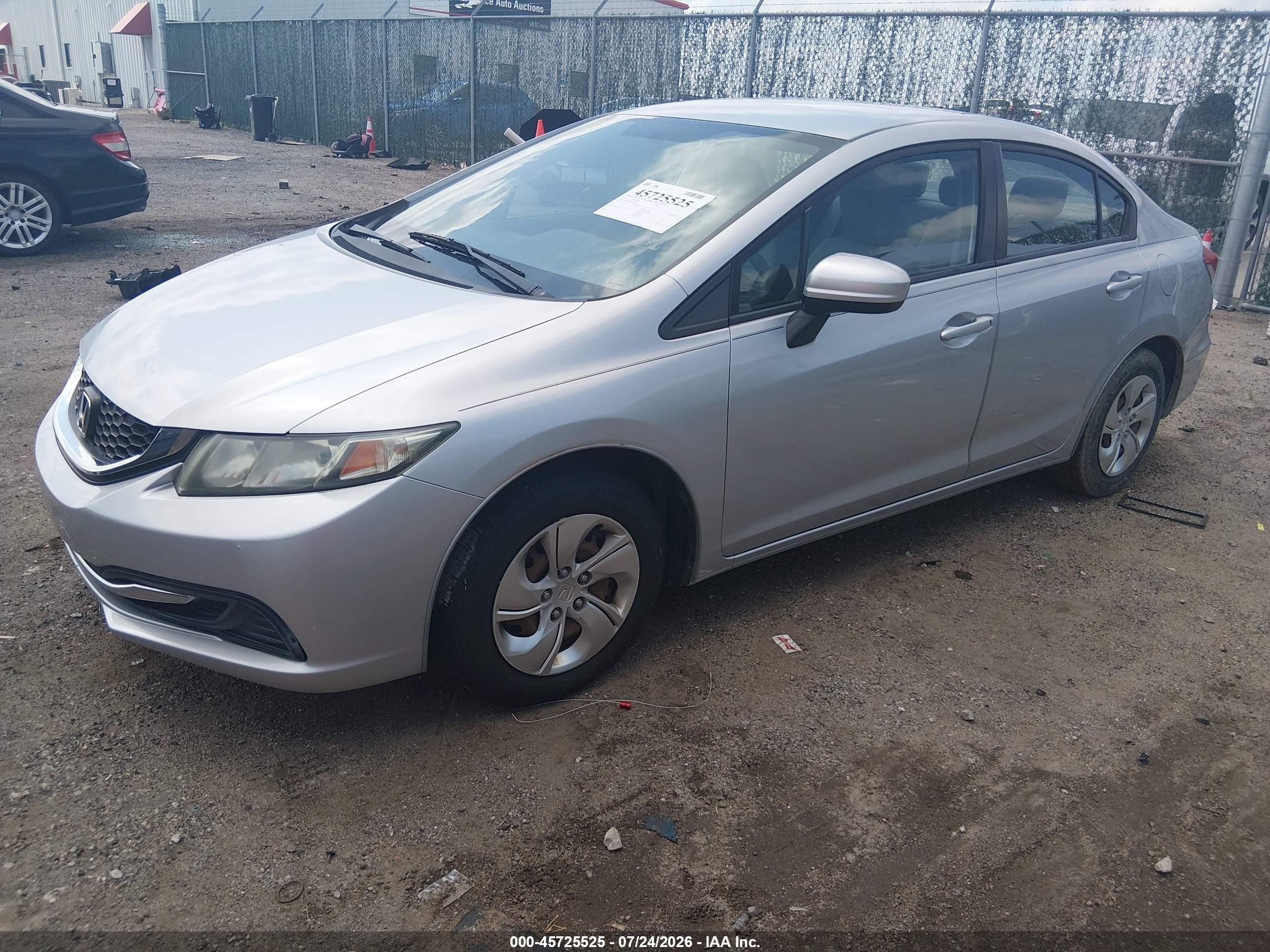 2014 Honda Civic Lx Gray vin: 2HGFB2F5XEH551124