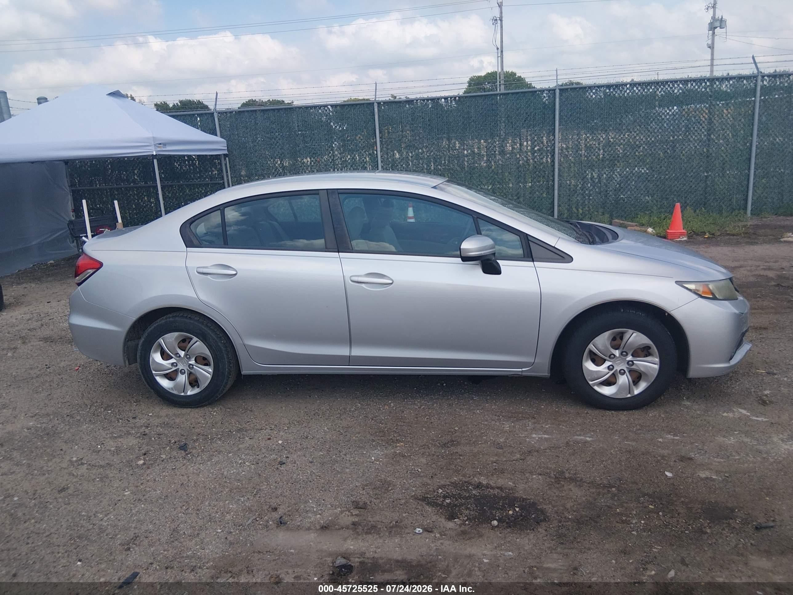 2014 Honda Civic Lx Gray vin: 2HGFB2F5XEH551124