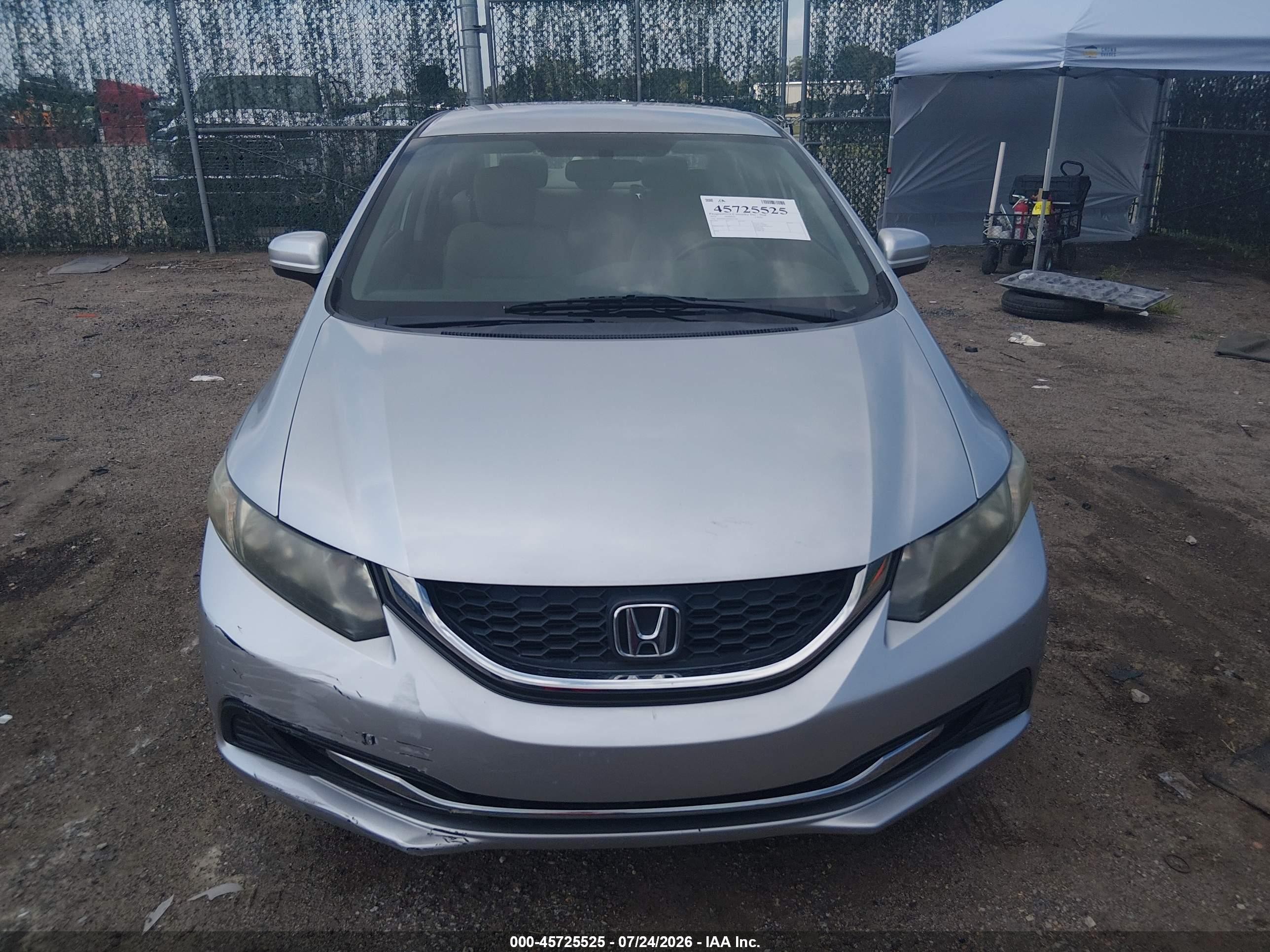2014 Honda Civic Lx Gray vin: 2HGFB2F5XEH551124