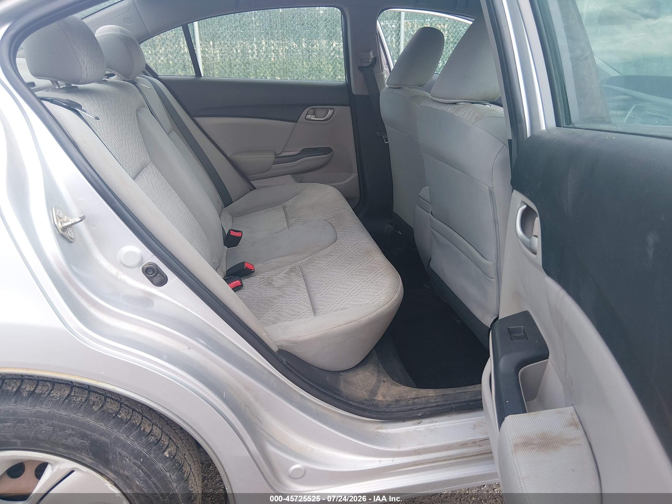 2014 Honda Civic Lx Gray vin: 2HGFB2F5XEH551124