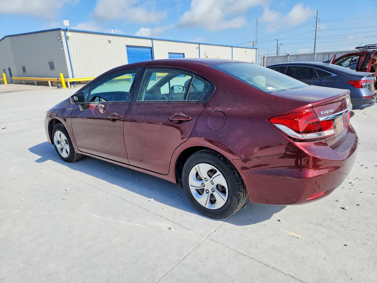 2014 Honda Civic Lx Burgundy vin: 2HGFB2F5XEH553584