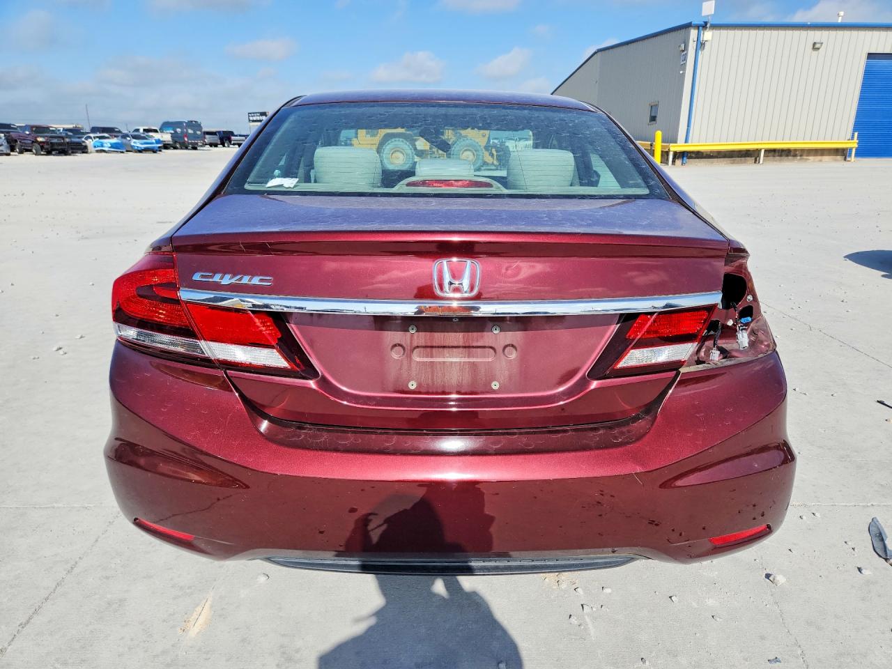 2014 Honda Civic Lx Burgundy vin: 2HGFB2F5XEH553584