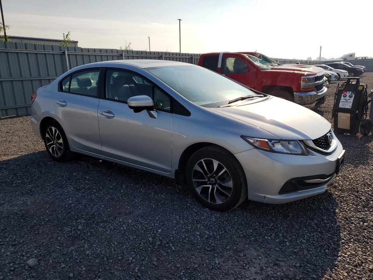 2015 Honda Civic Lx Silver vin: 2HGFB2F5XFH008650