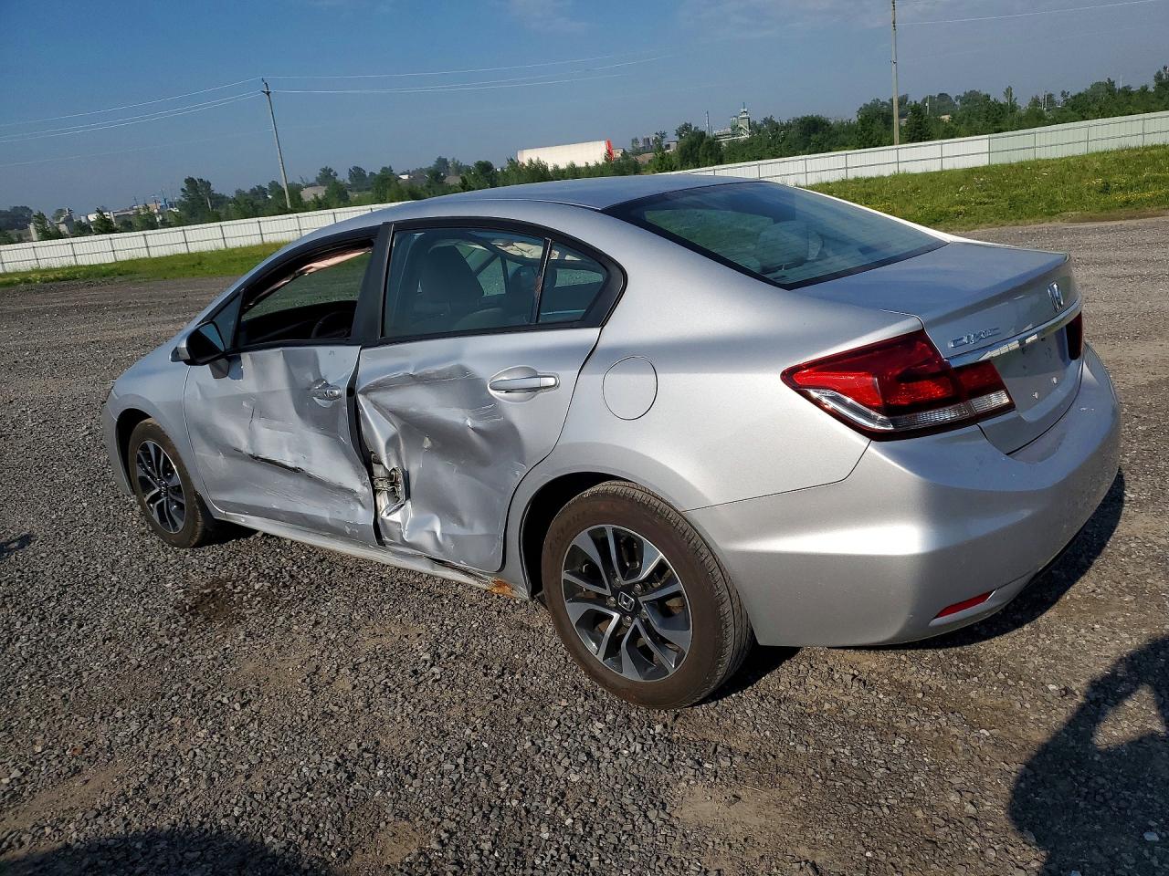 2015 Honda Civic Lx Silver vin: 2HGFB2F5XFH008650