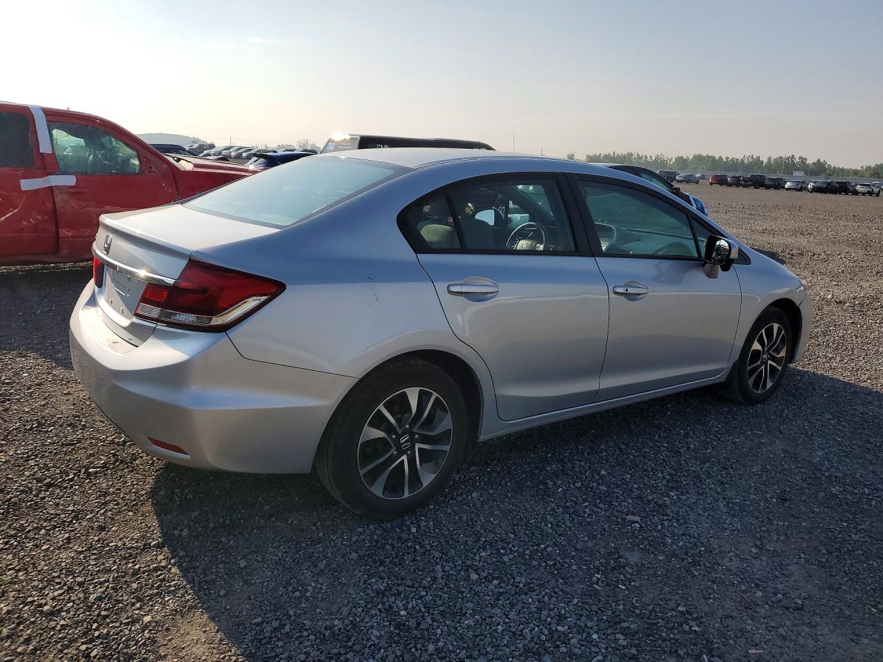 2015 Honda Civic Lx Silver vin: 2HGFB2F5XFH008650