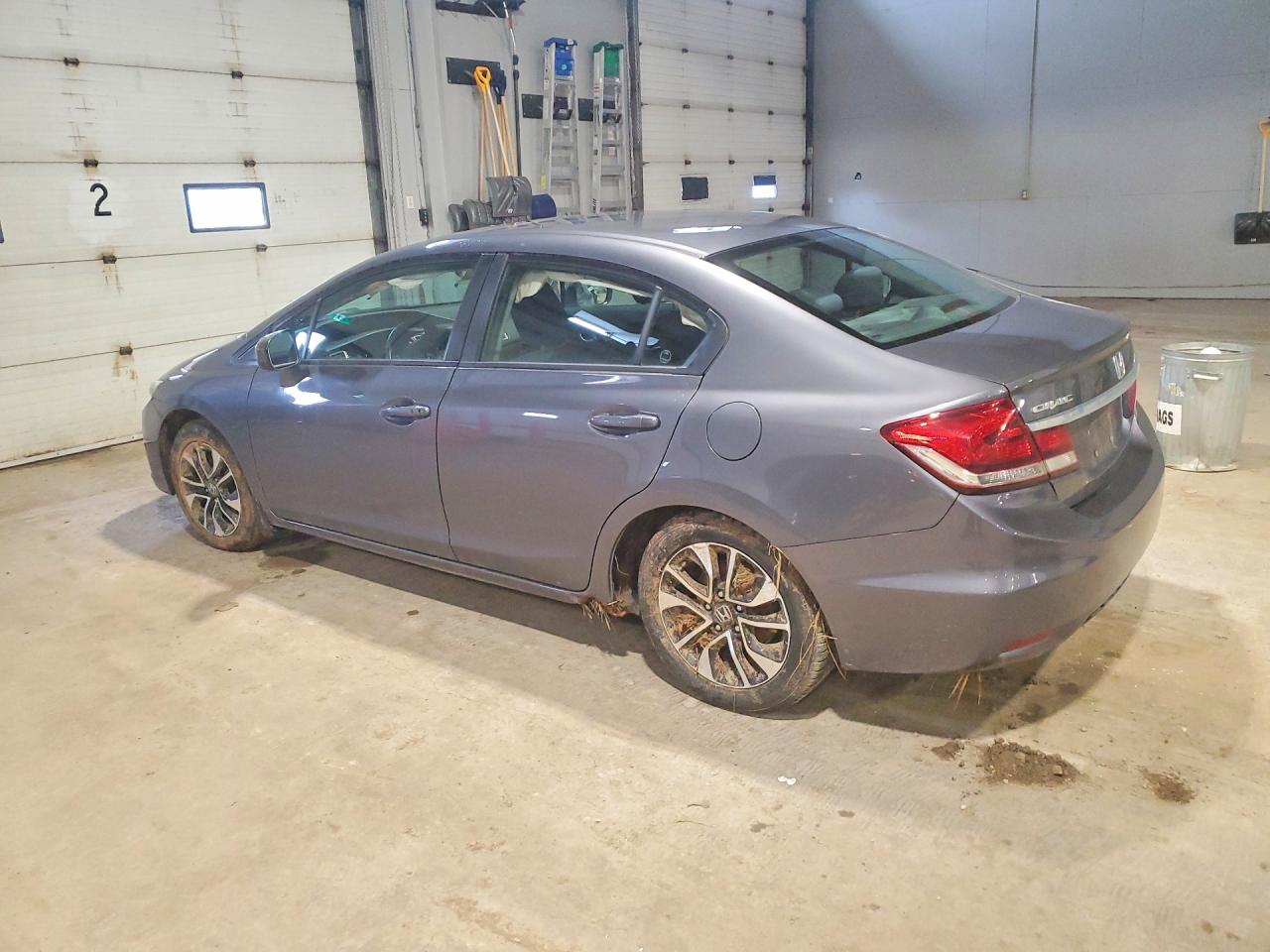 2015 Honda Civic Lx Gray vin: 2HGFB2F5XFH014206