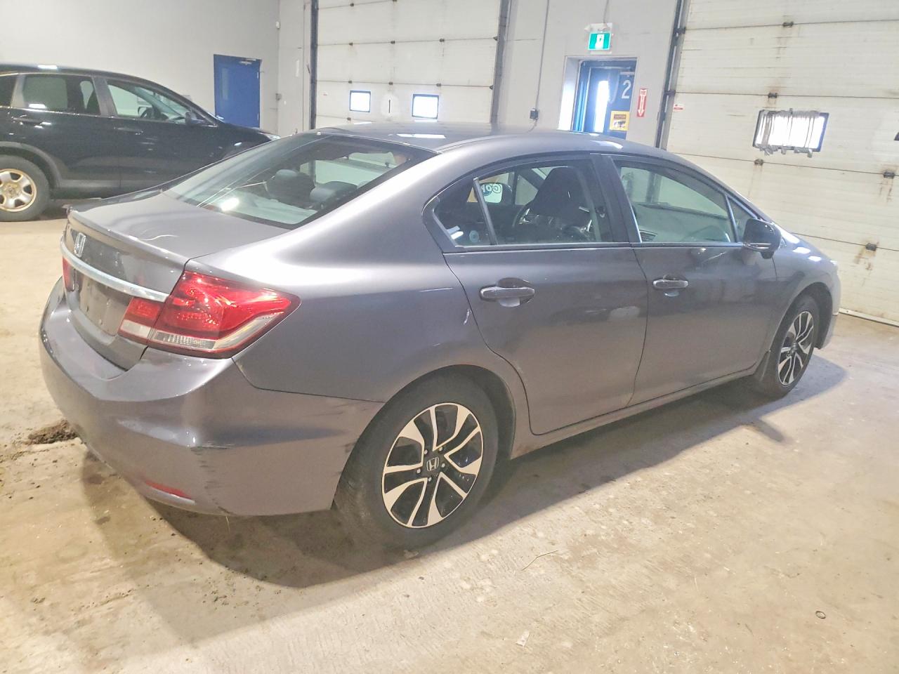 2015 Honda Civic Lx Gray vin: 2HGFB2F5XFH014206