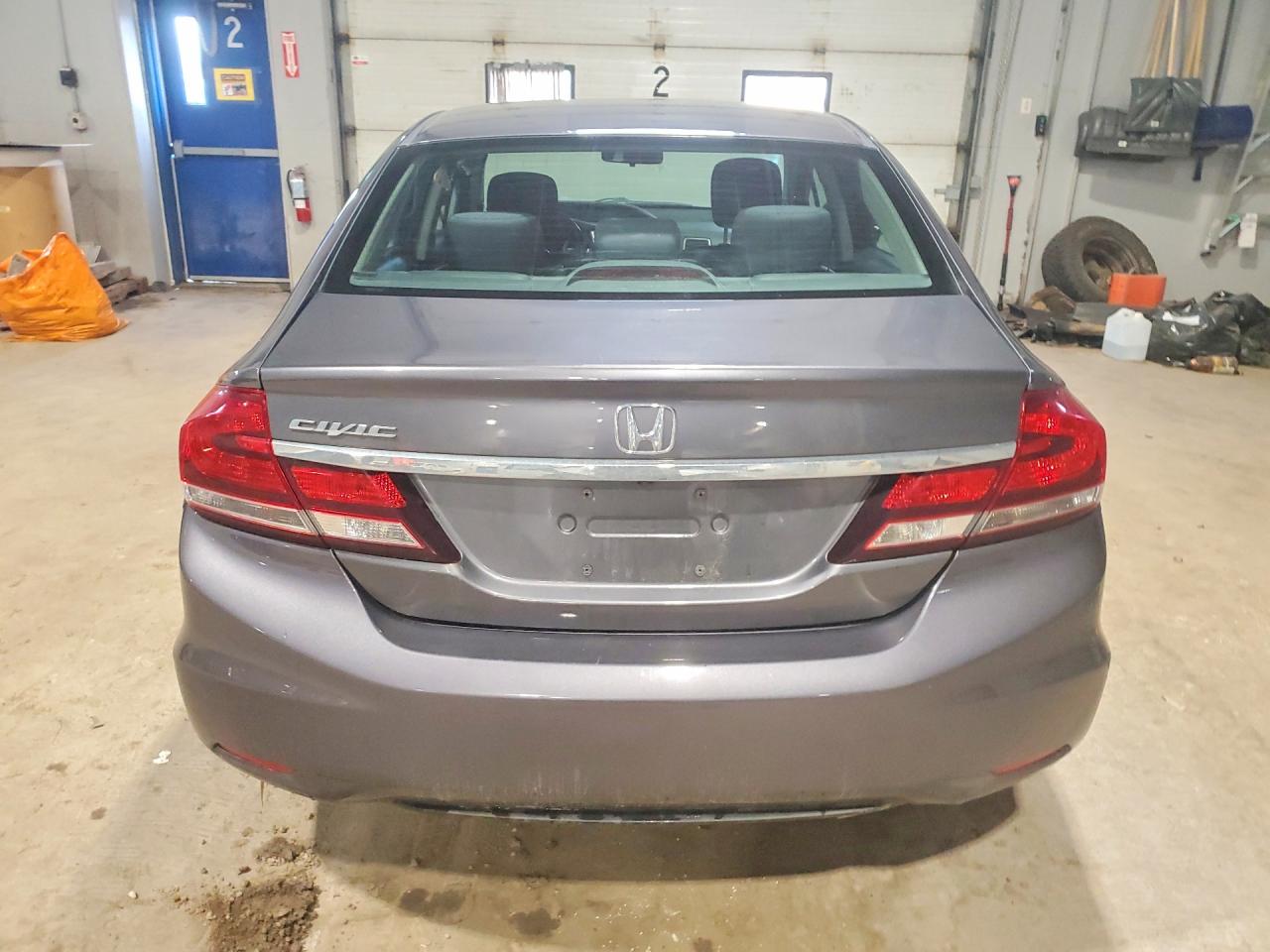 2015 Honda Civic Lx Gray vin: 2HGFB2F5XFH014206