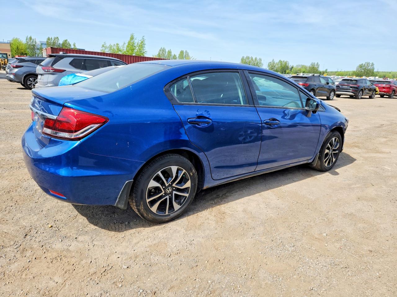2015 Honda Civic Lx Blue vin: 2HGFB2F5XFH016716