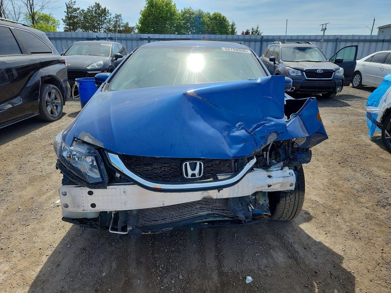 2015 Honda Civic Lx Blue vin: 2HGFB2F5XFH016716