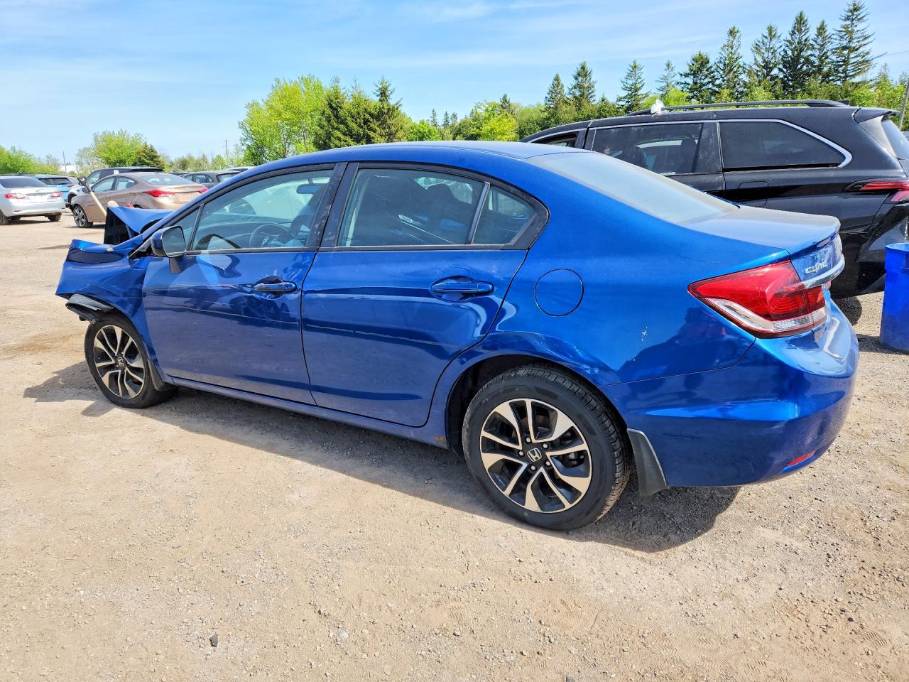2015 Honda Civic Lx Blue vin: 2HGFB2F5XFH016716