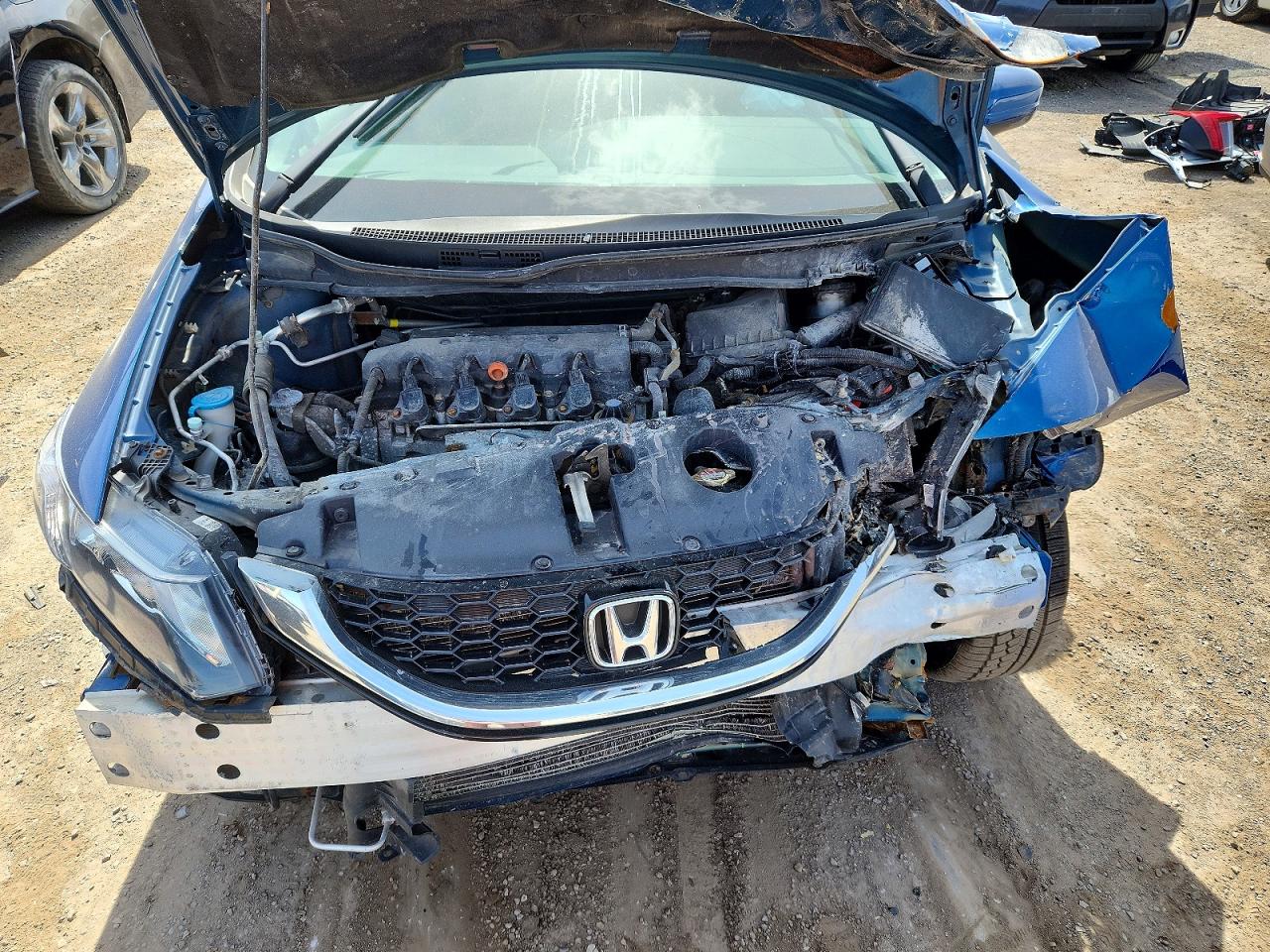 2015 Honda Civic Lx Blue vin: 2HGFB2F5XFH016716