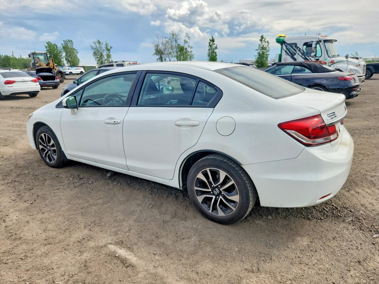 2015 Honda Civic Lx White vin: 2HGFB2F5XFH037226