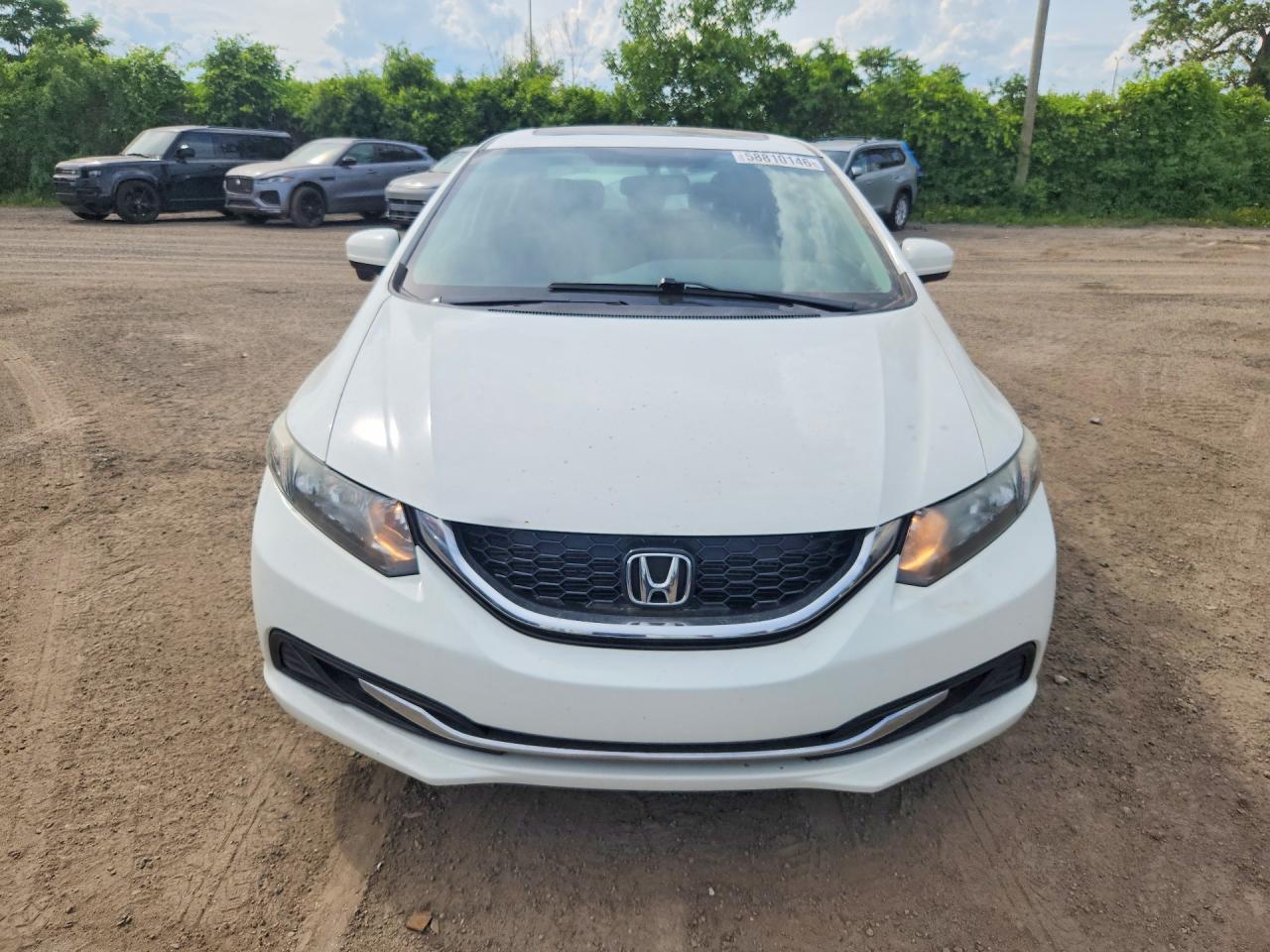 2015 Honda Civic Lx White vin: 2HGFB2F5XFH037226