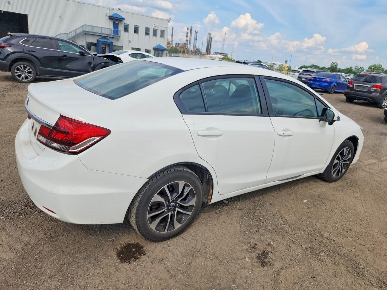 2015 Honda Civic Lx White vin: 2HGFB2F5XFH037226