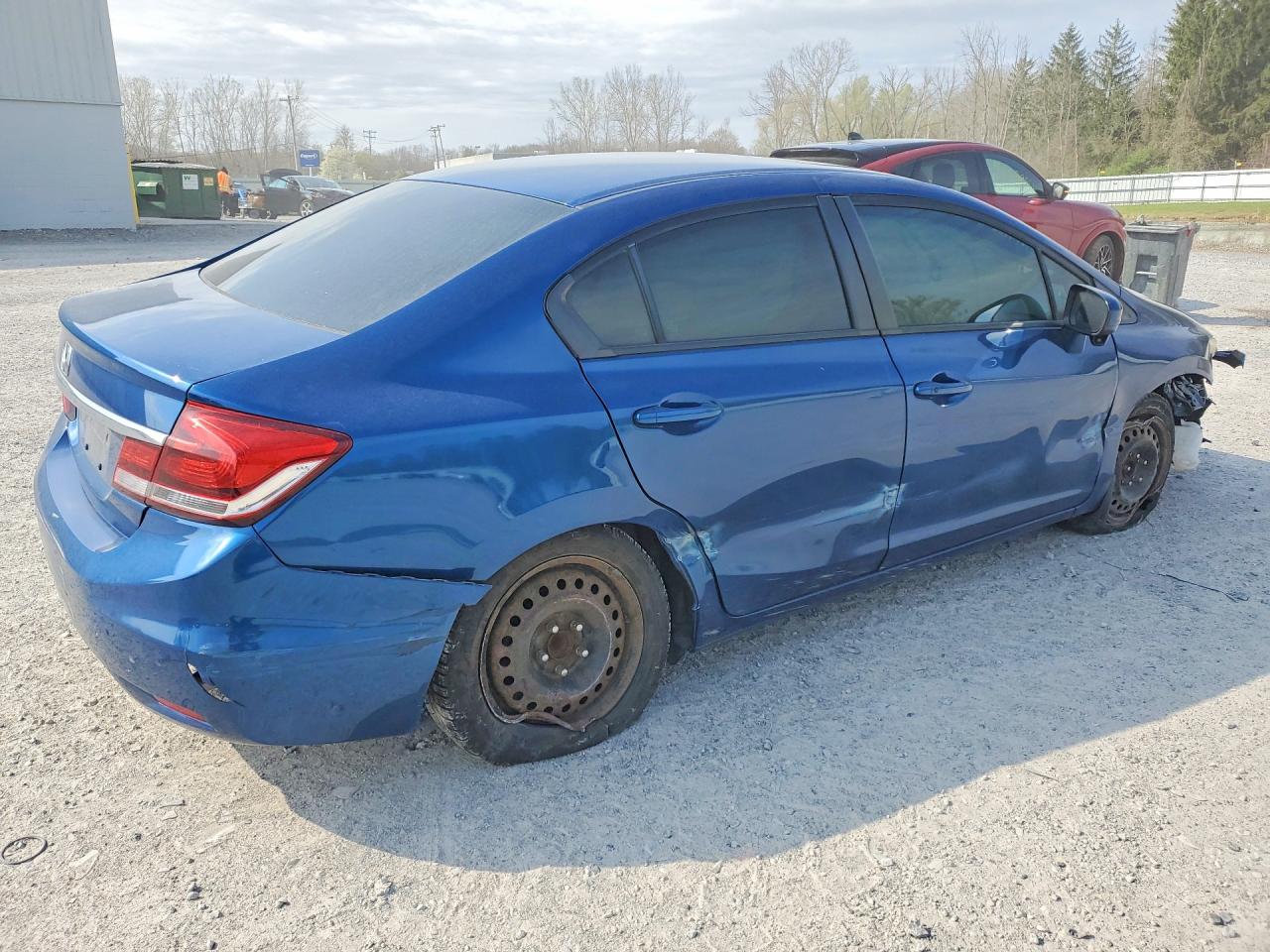 2015 Honda Civic Lx Blue vin: 2HGFB2F5XFH059307