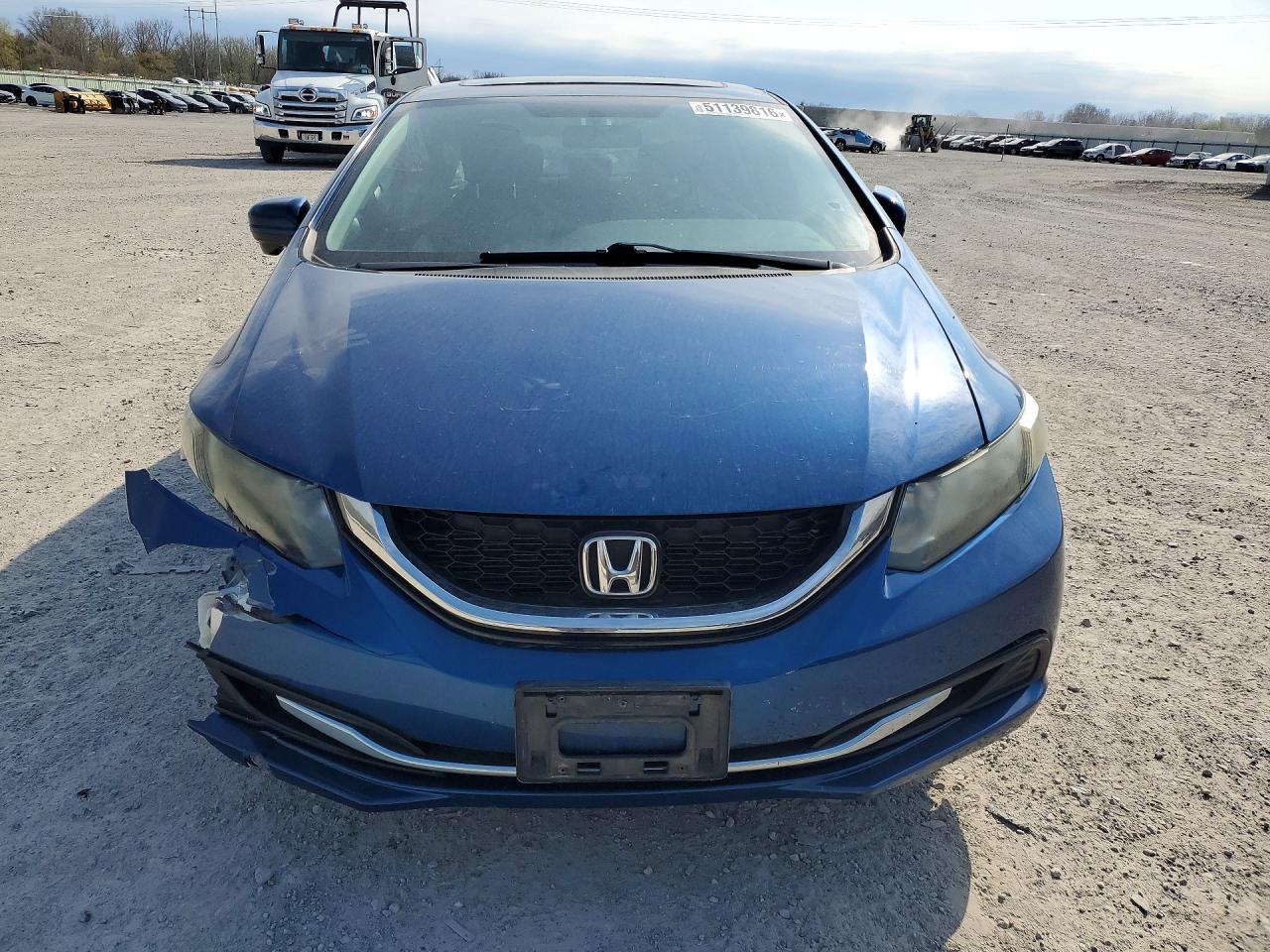 2015 Honda Civic Lx Blue vin: 2HGFB2F5XFH059307