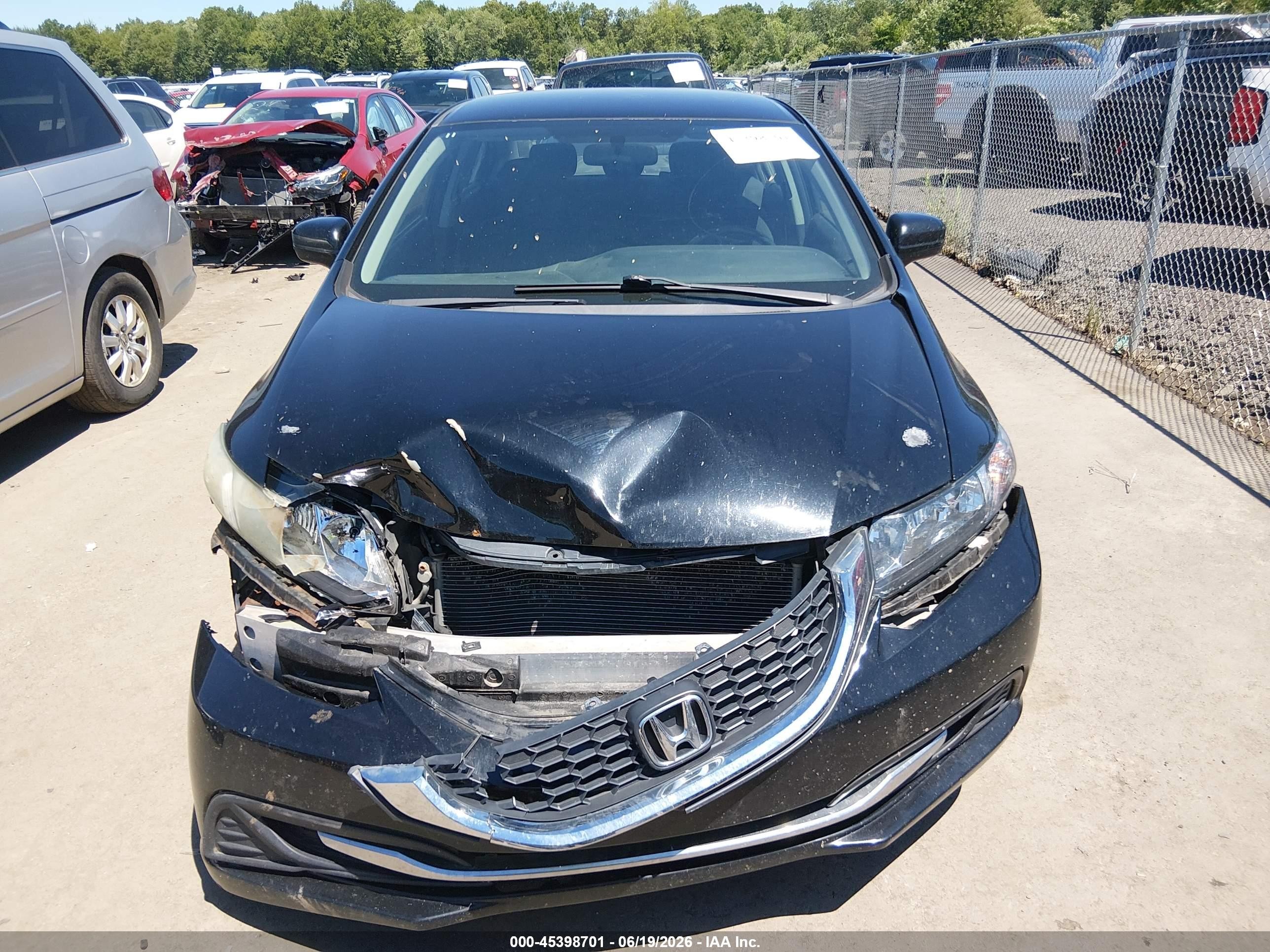 2015 Honda Civic Lx Black vin: 2HGFB2F5XFH500370