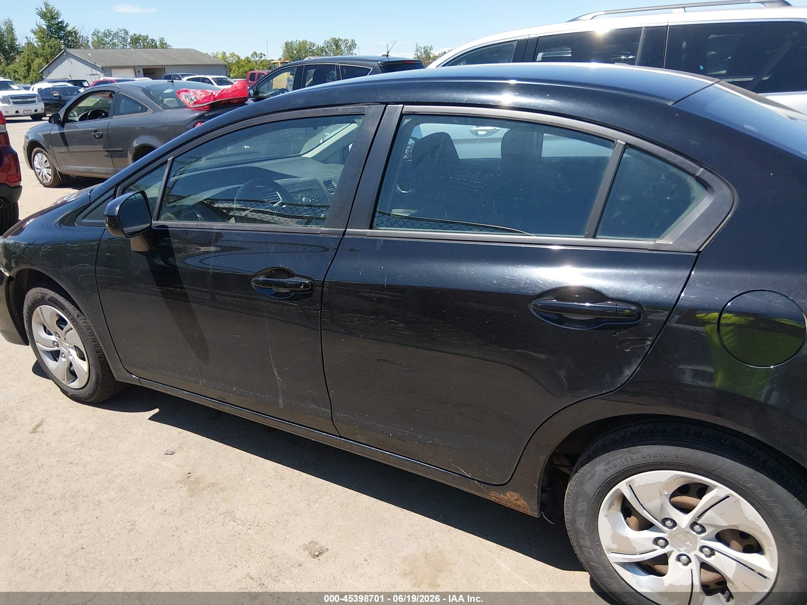 2015 Honda Civic Lx Black vin: 2HGFB2F5XFH500370