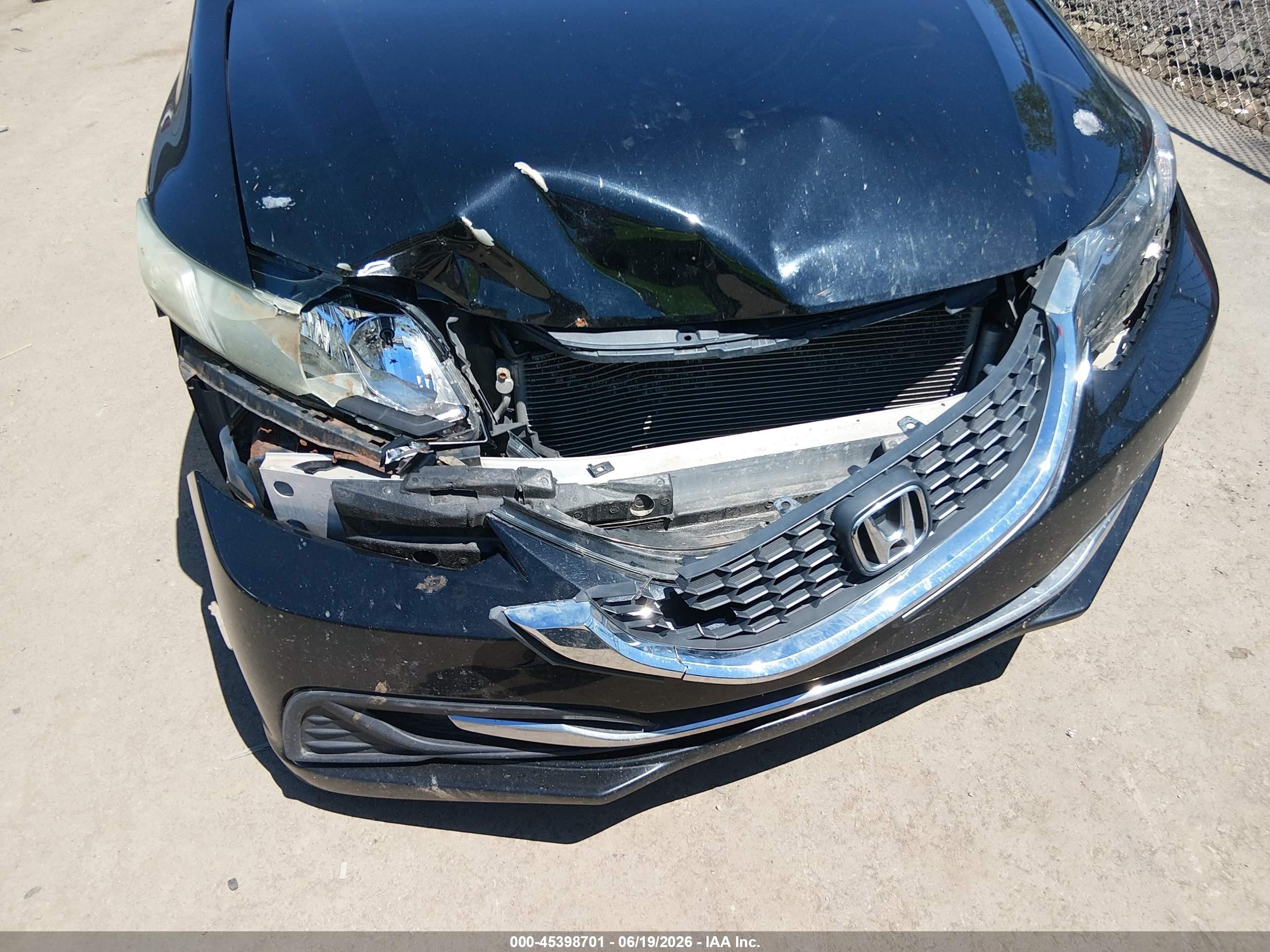 2015 Honda Civic Lx Black vin: 2HGFB2F5XFH500370