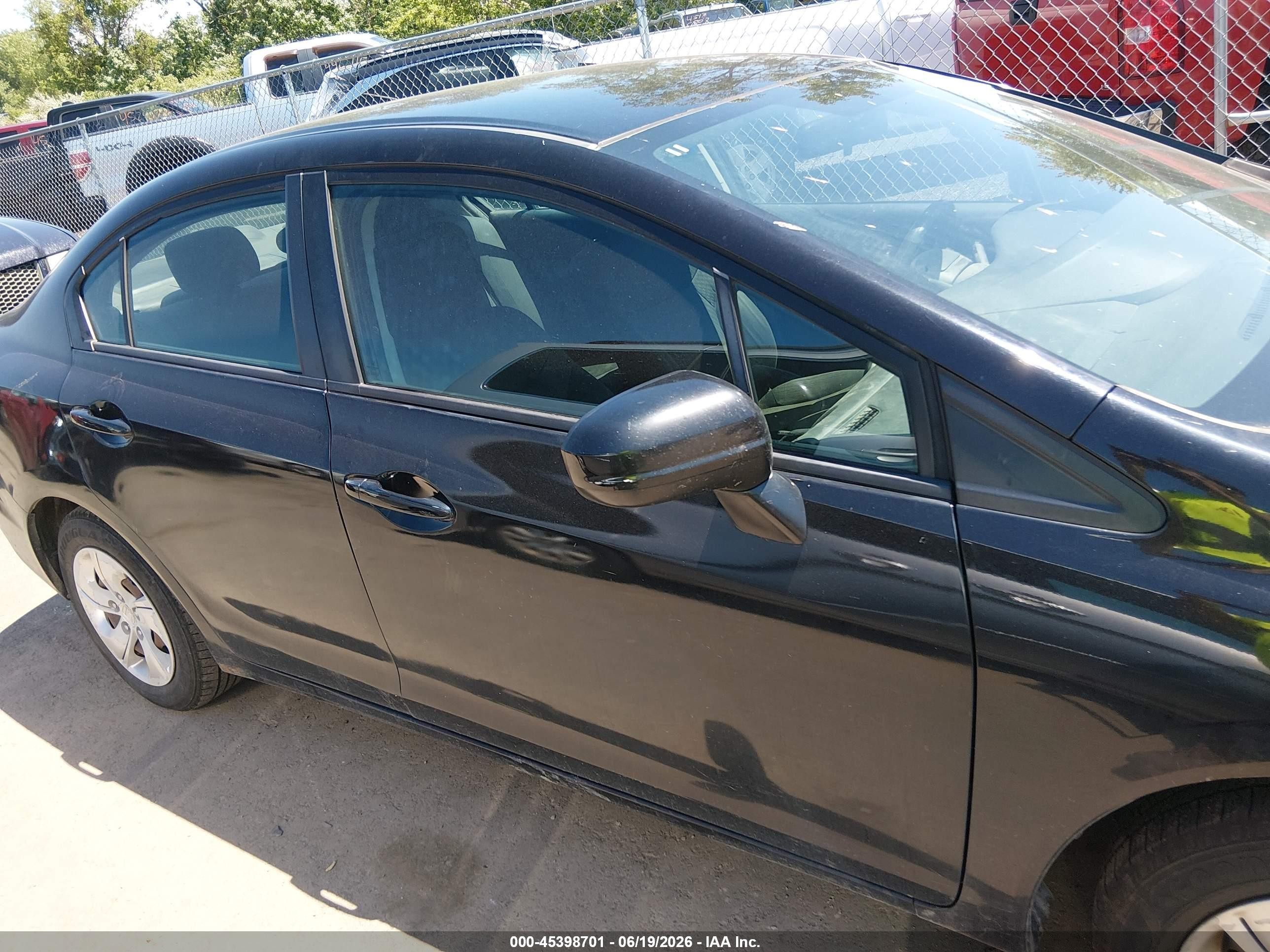 2015 Honda Civic Lx Black vin: 2HGFB2F5XFH500370