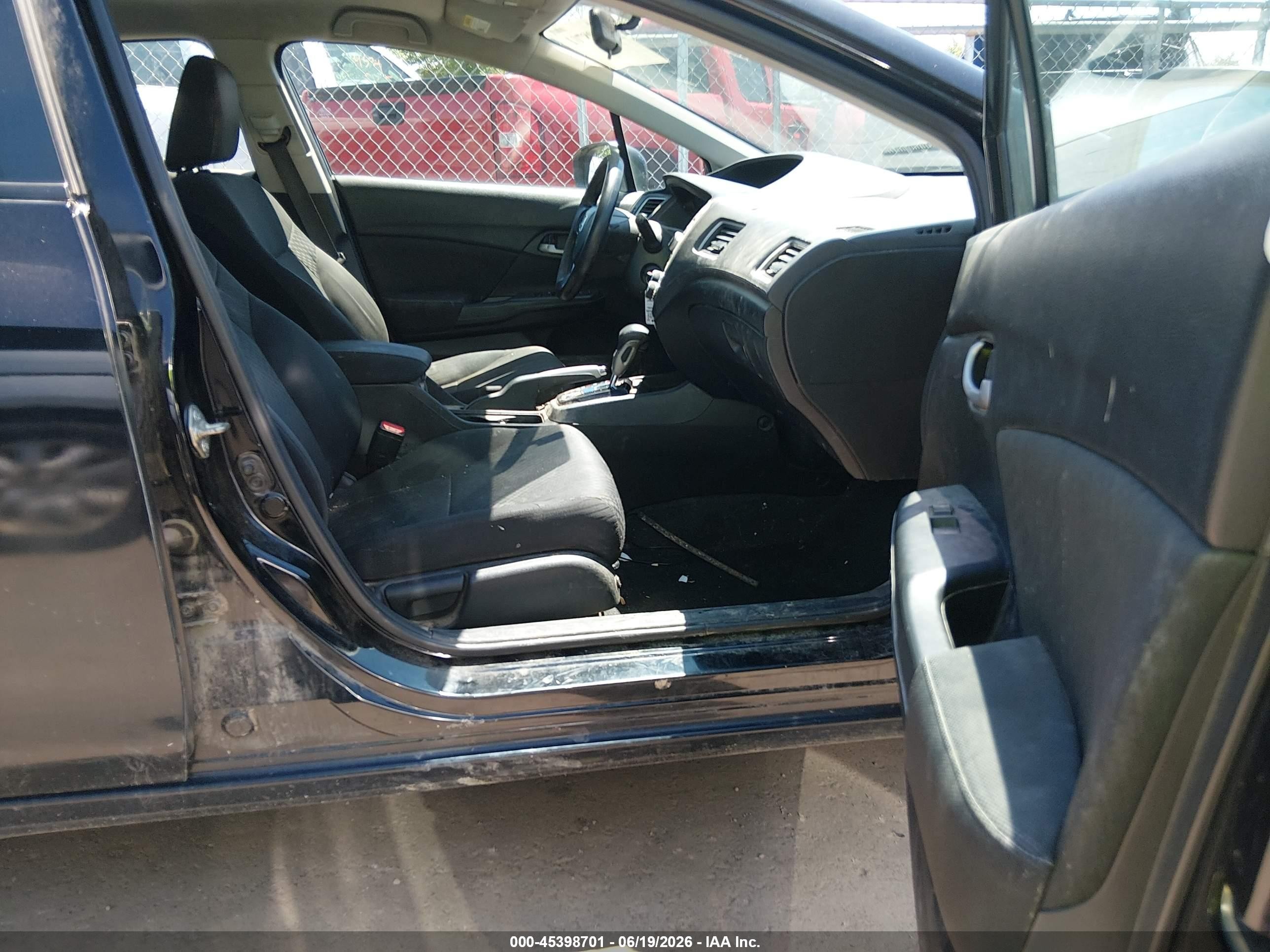 2015 Honda Civic Lx Black vin: 2HGFB2F5XFH500370